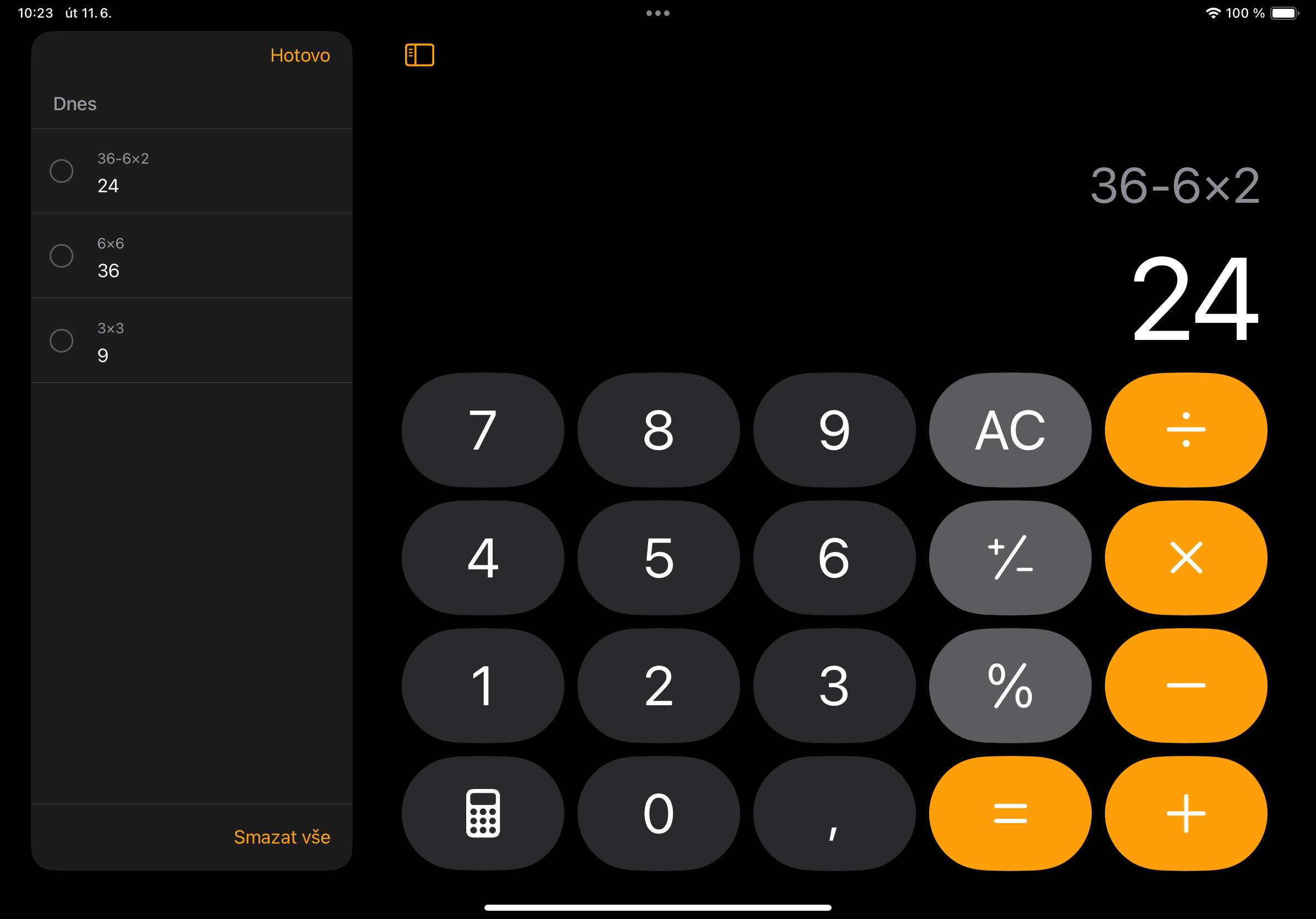calculator history edit