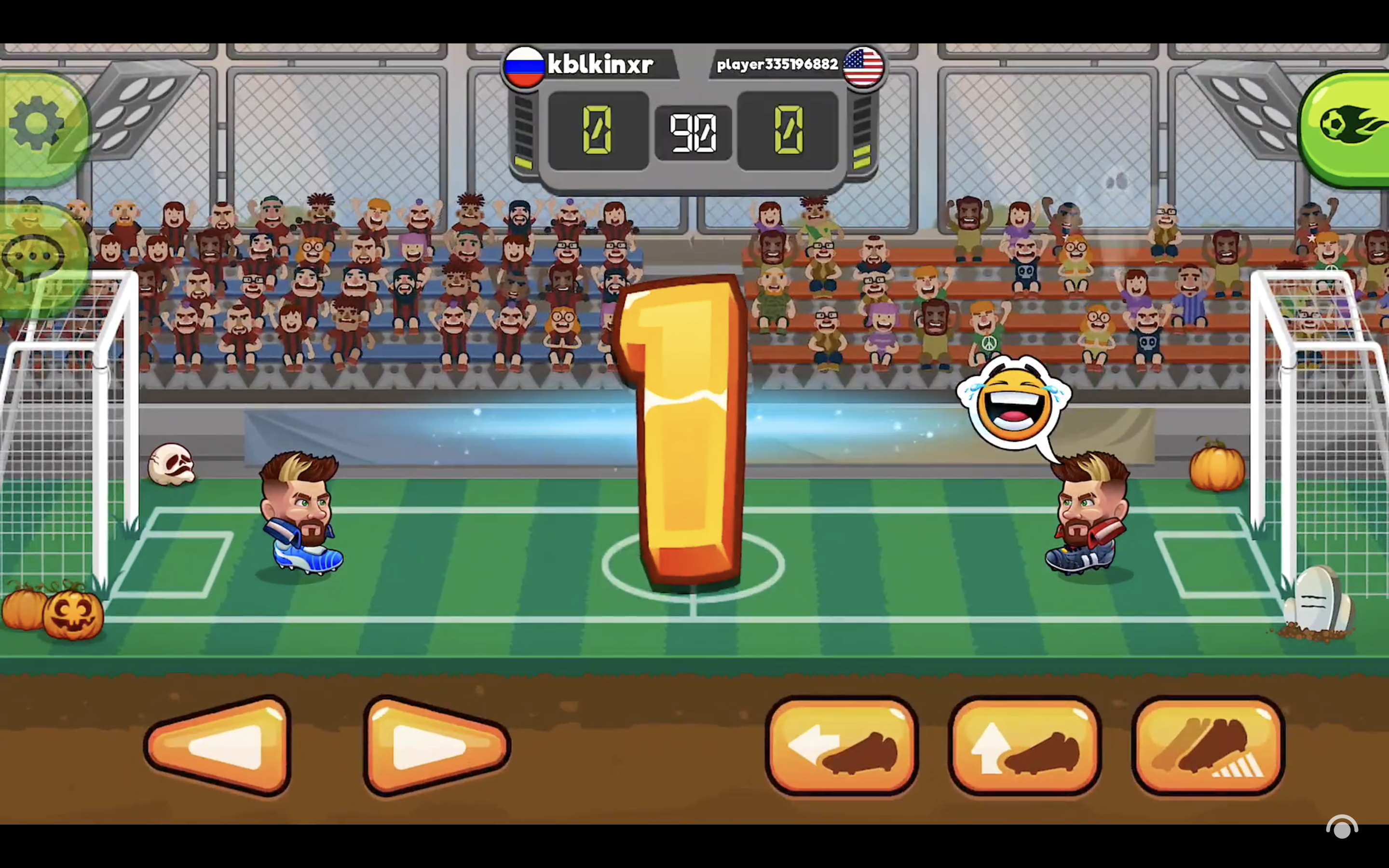 cartoon soccer gameplay