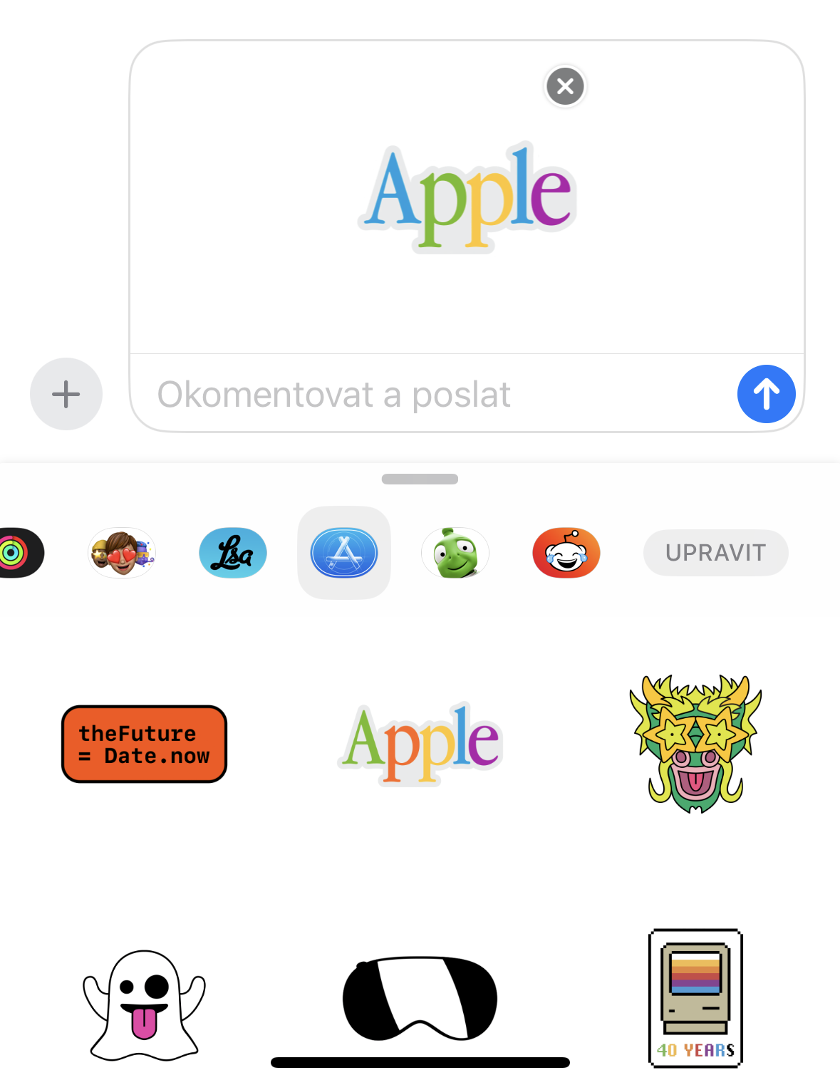 colorful apple logo sticker selection