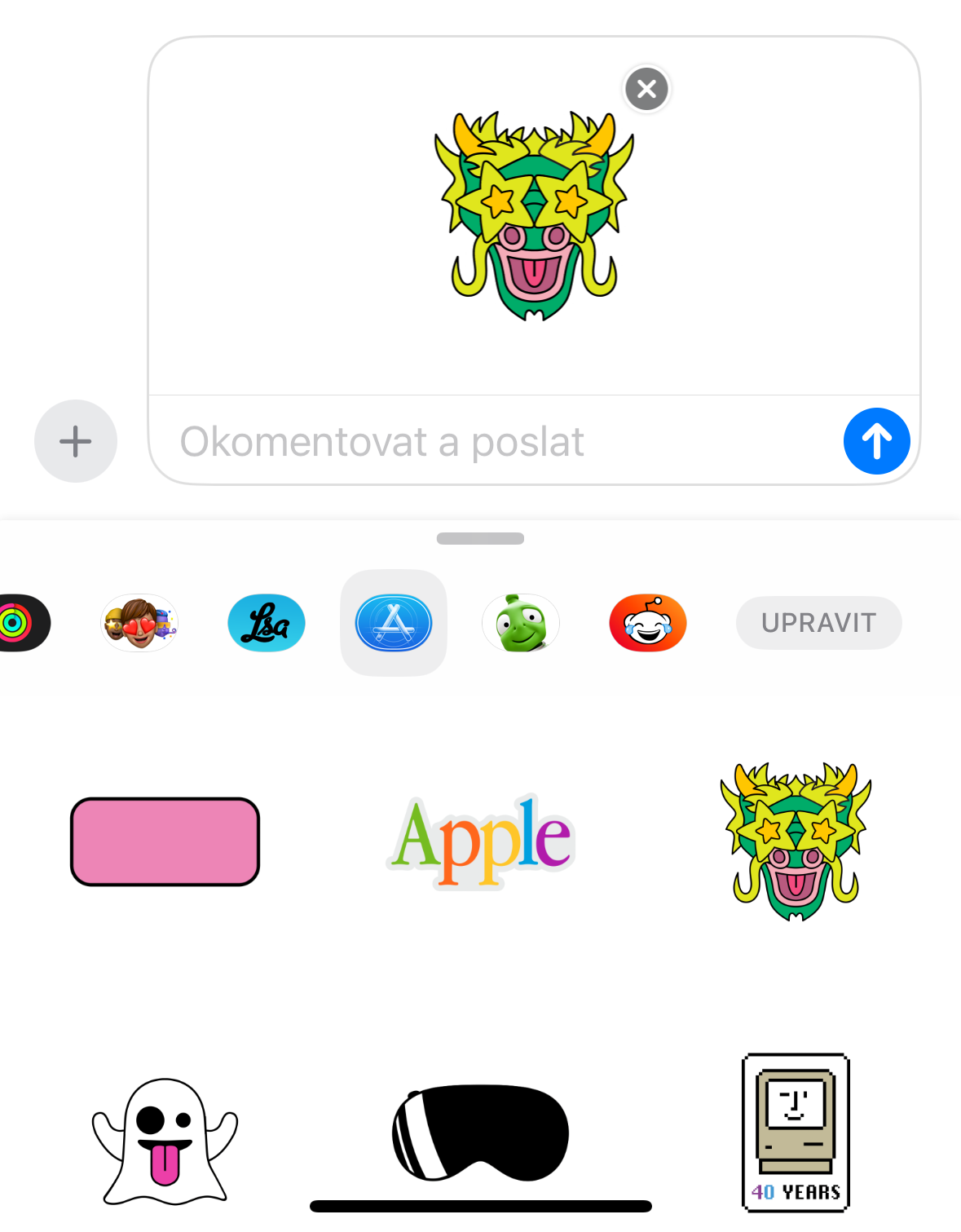 colorful mask sticker selection