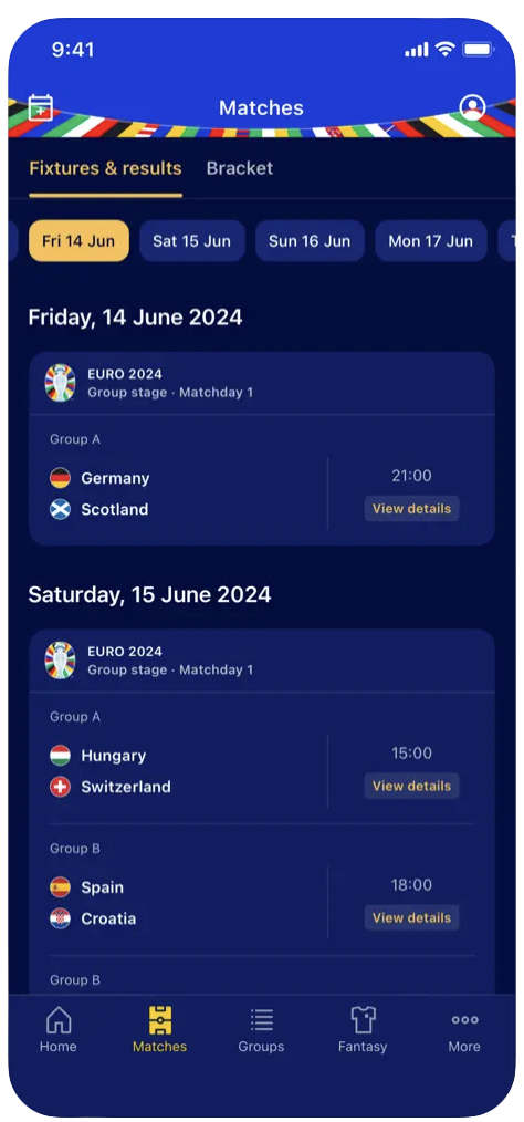 euro 2024 match schedule