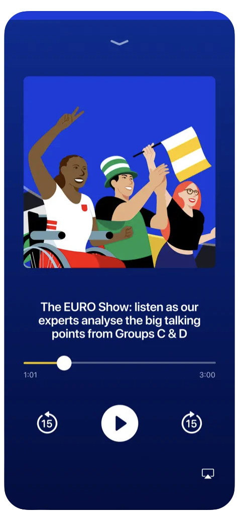 euro show podcast screen