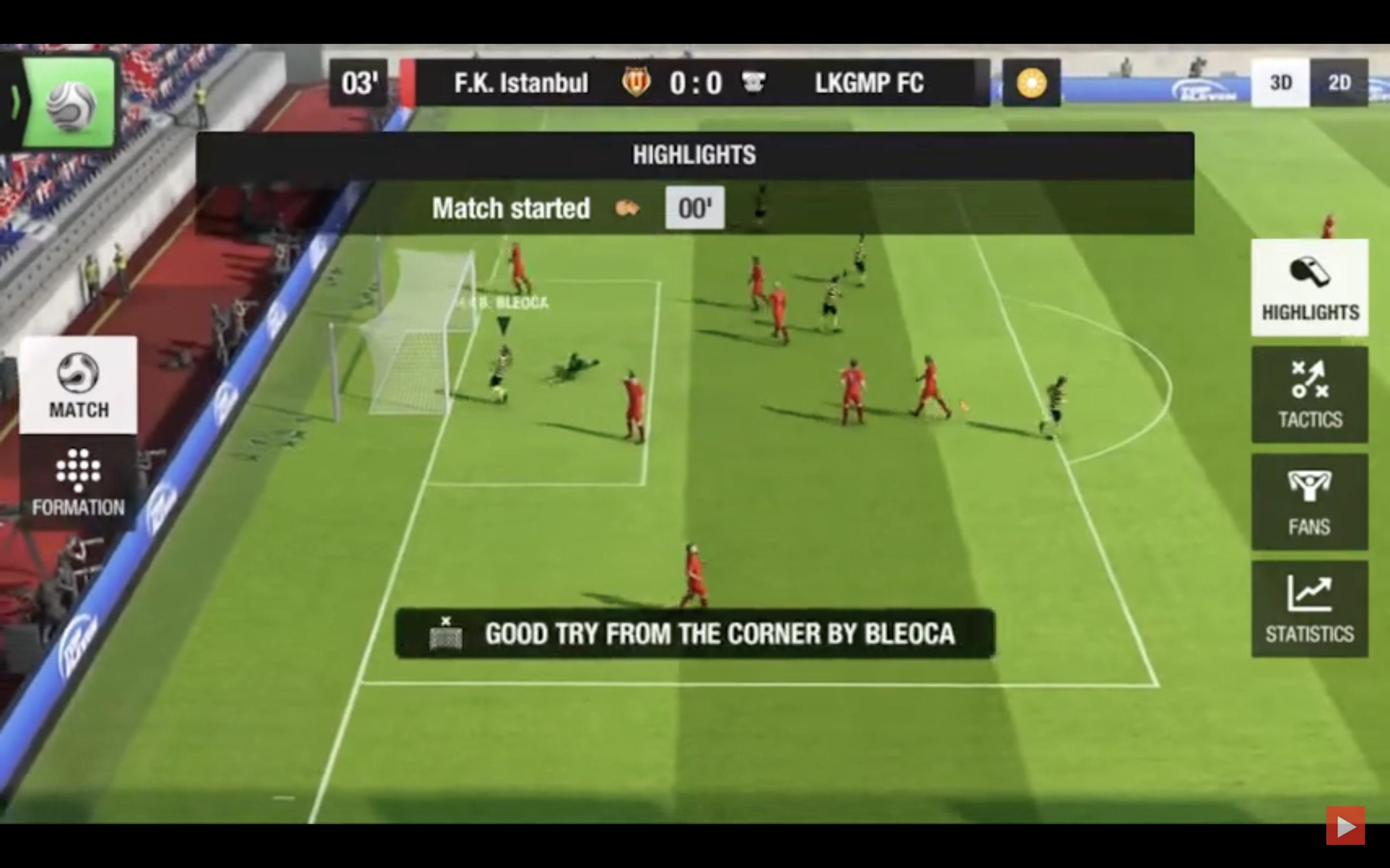 football game match highlights