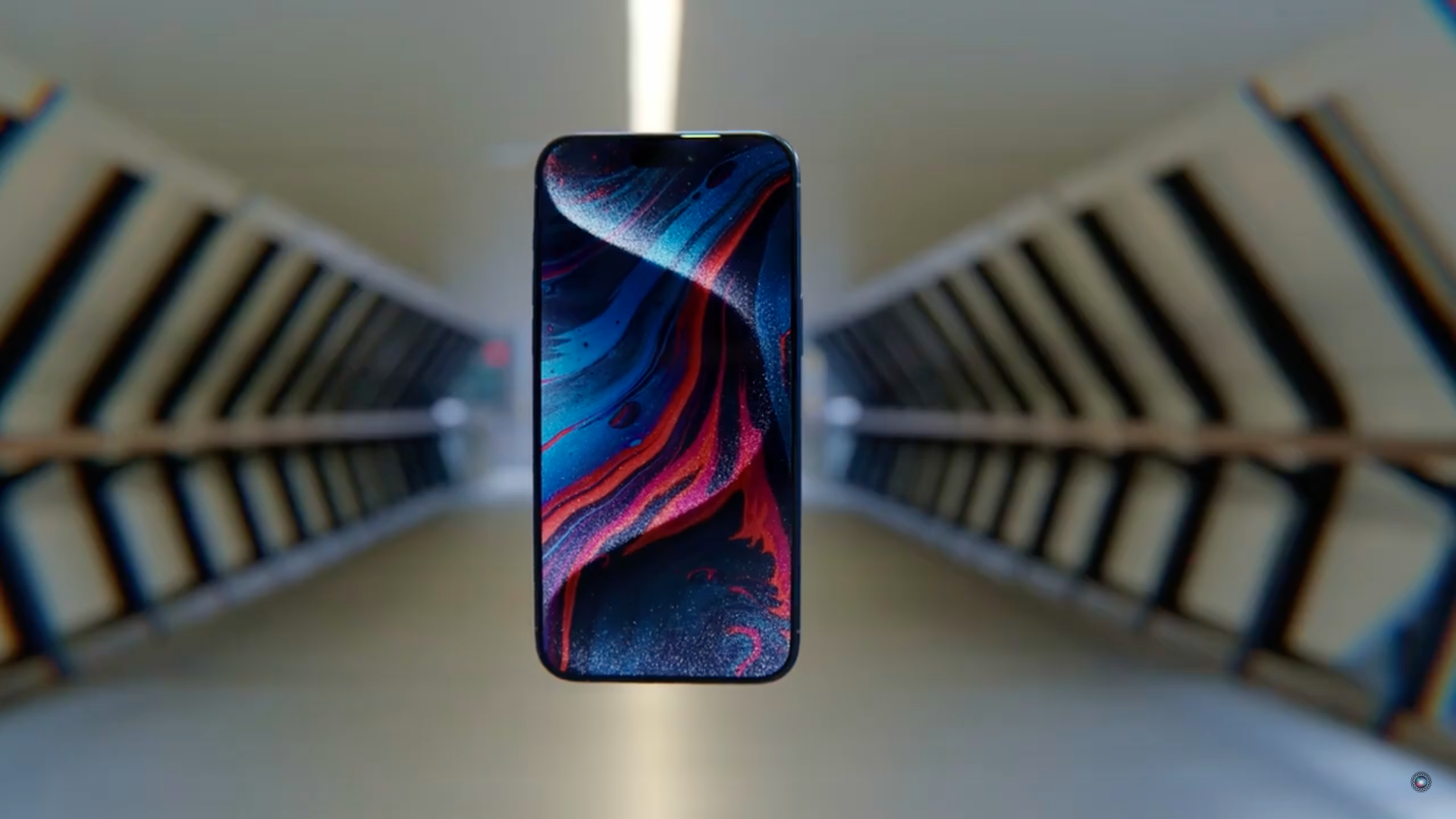 futuristic smartphone display