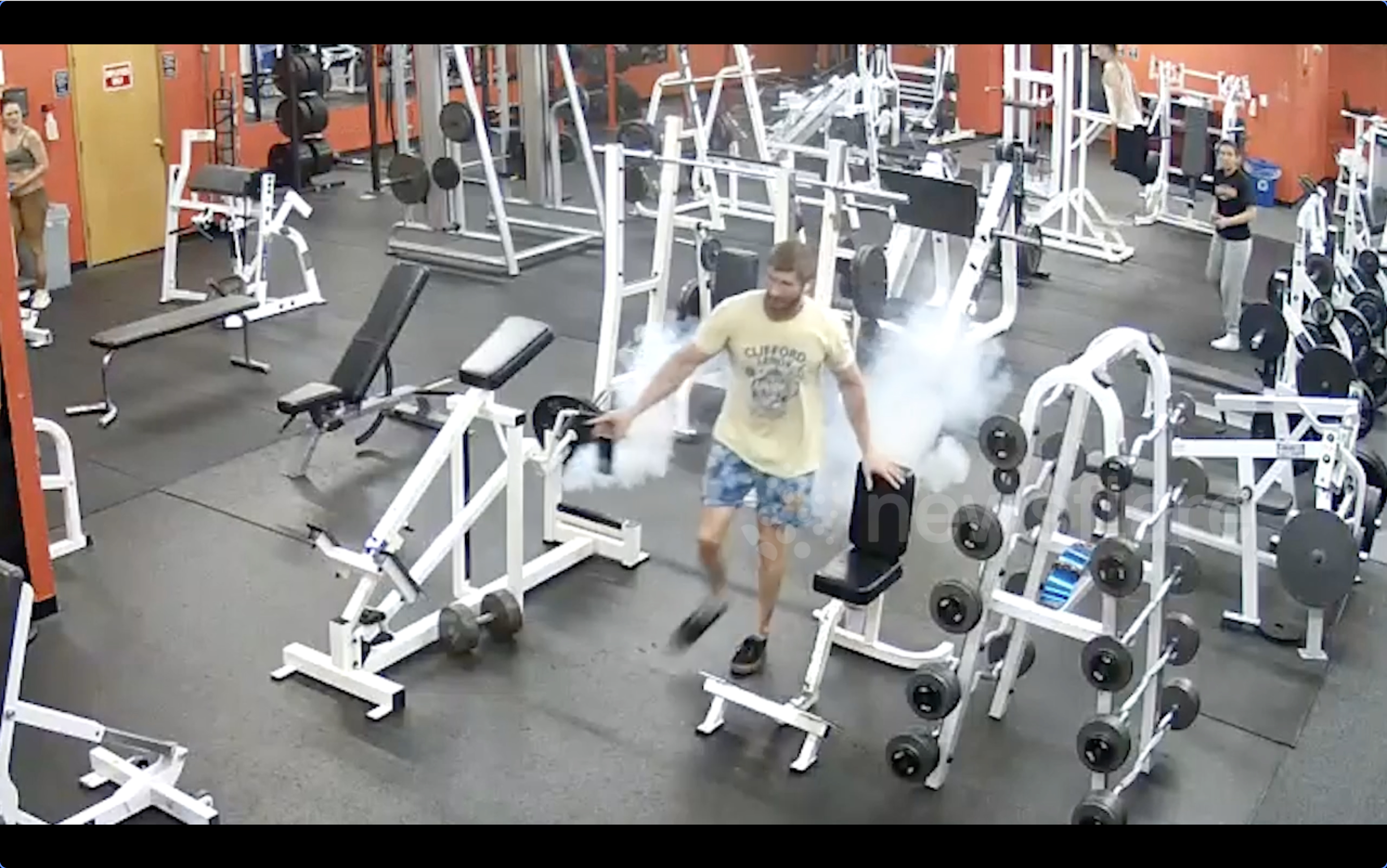 gym exercise equipment smoke