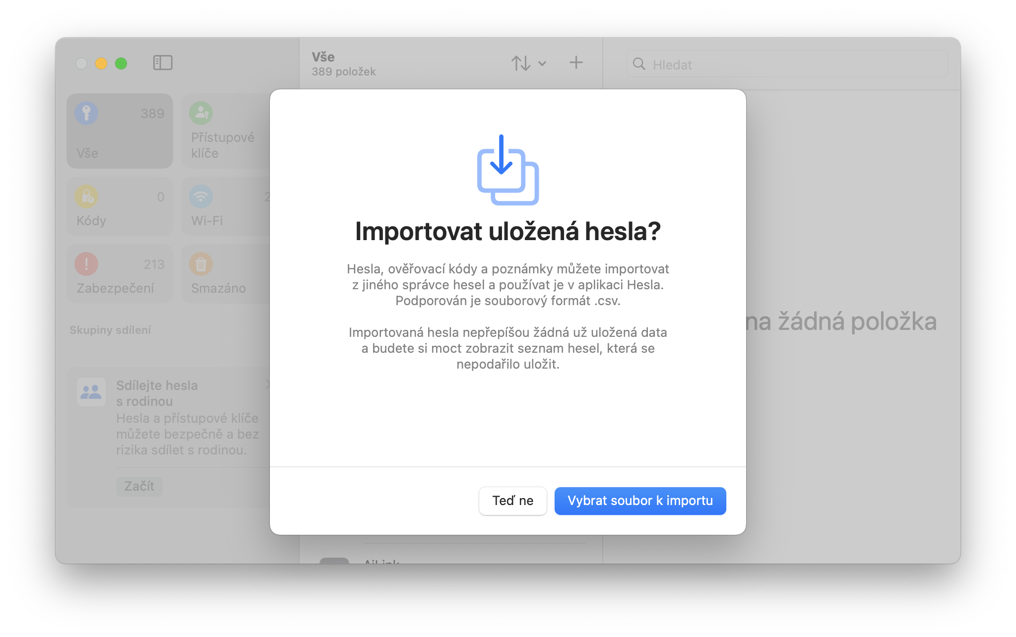 import saved passwords