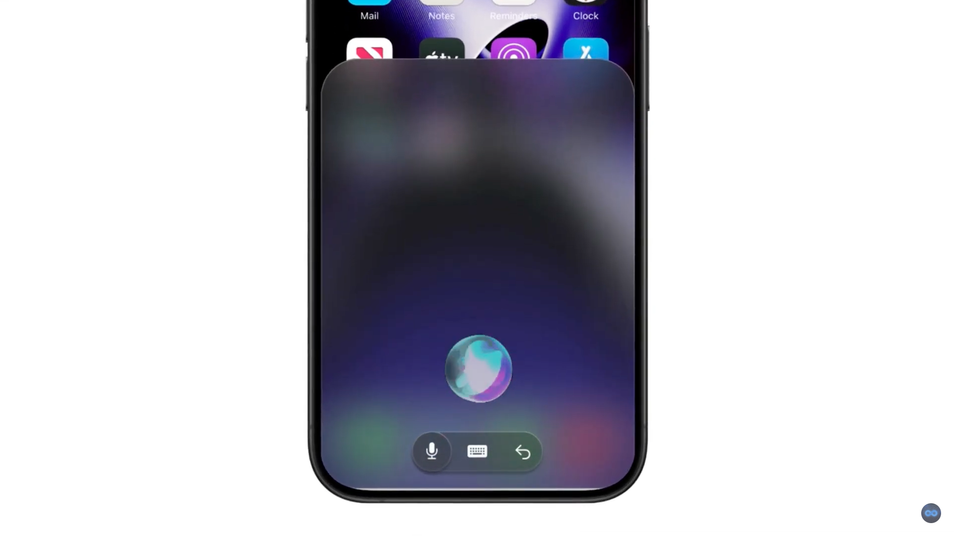 ios siri interface display