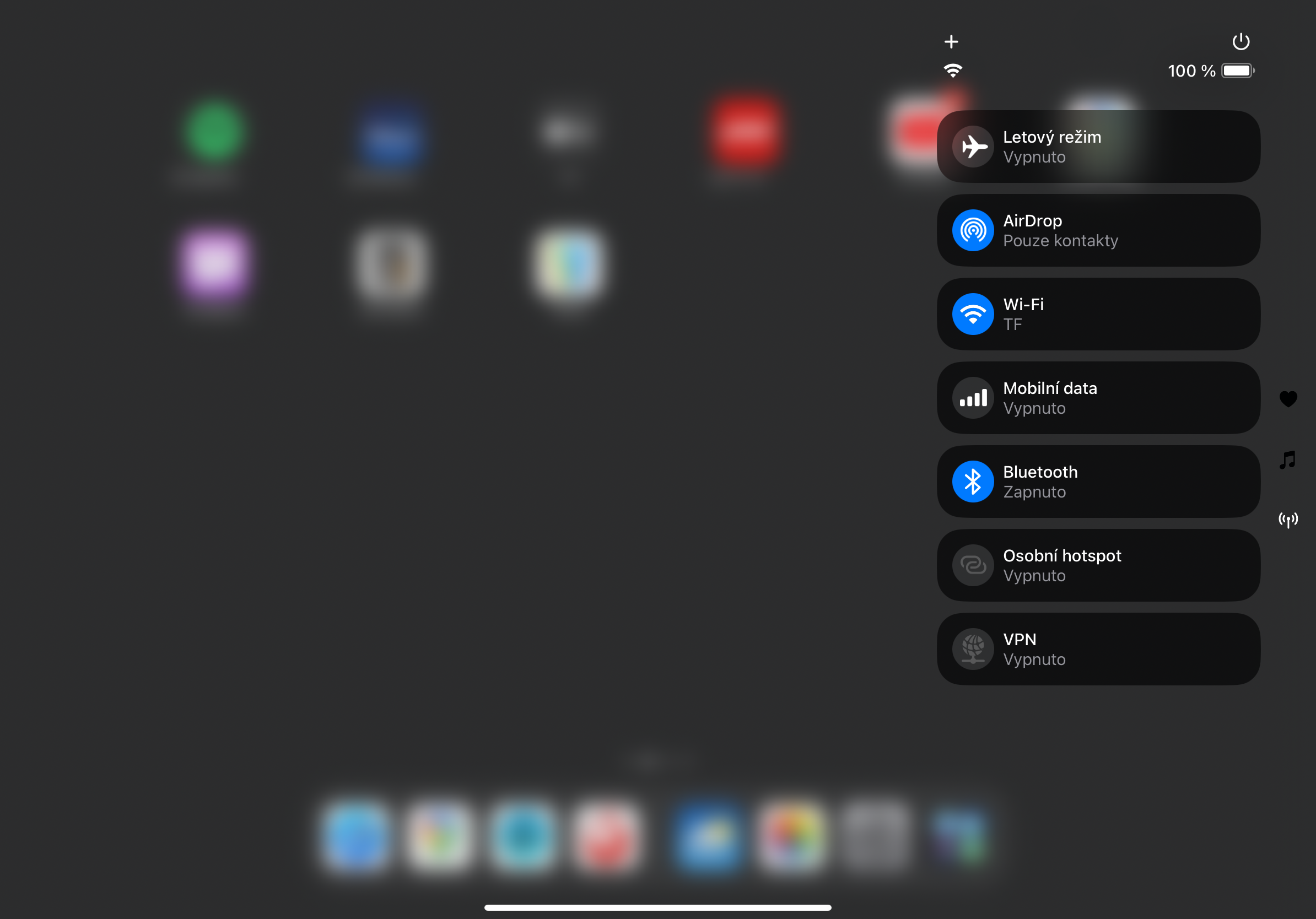 ipad browser menu options