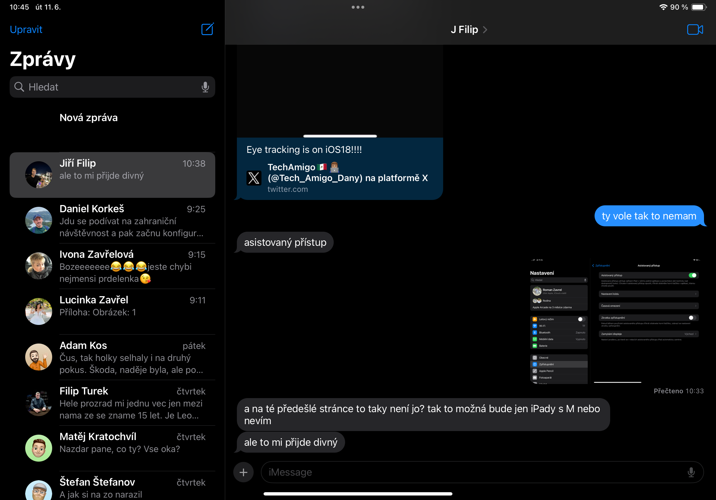 messaging app conversation