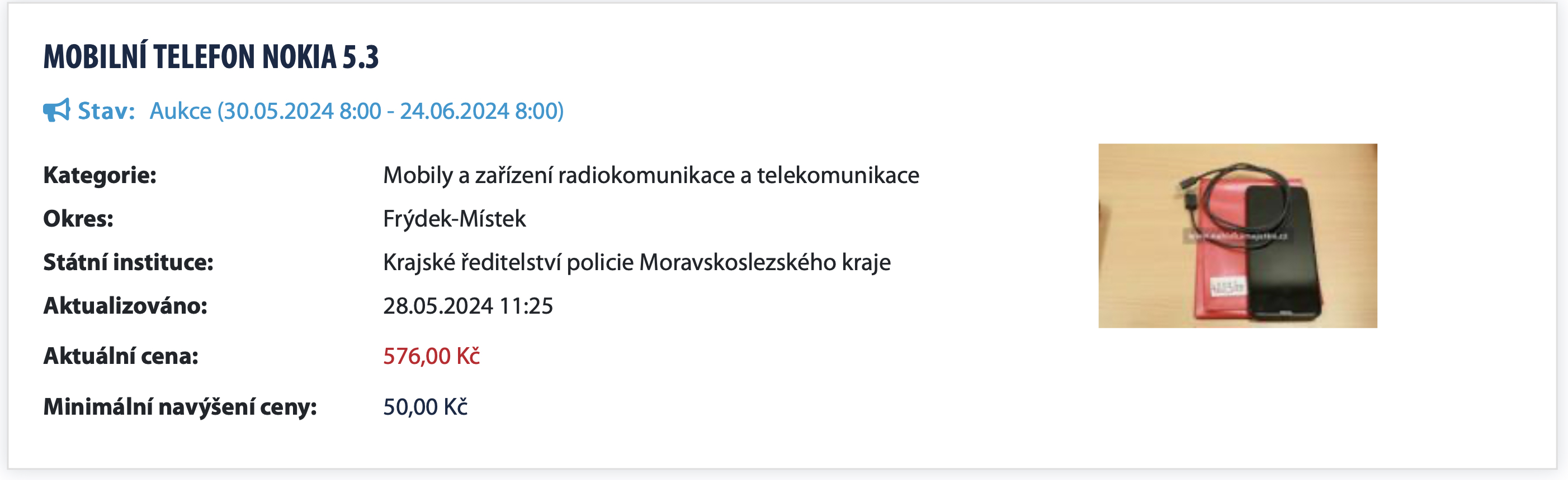 nokia 5 3 phone auction