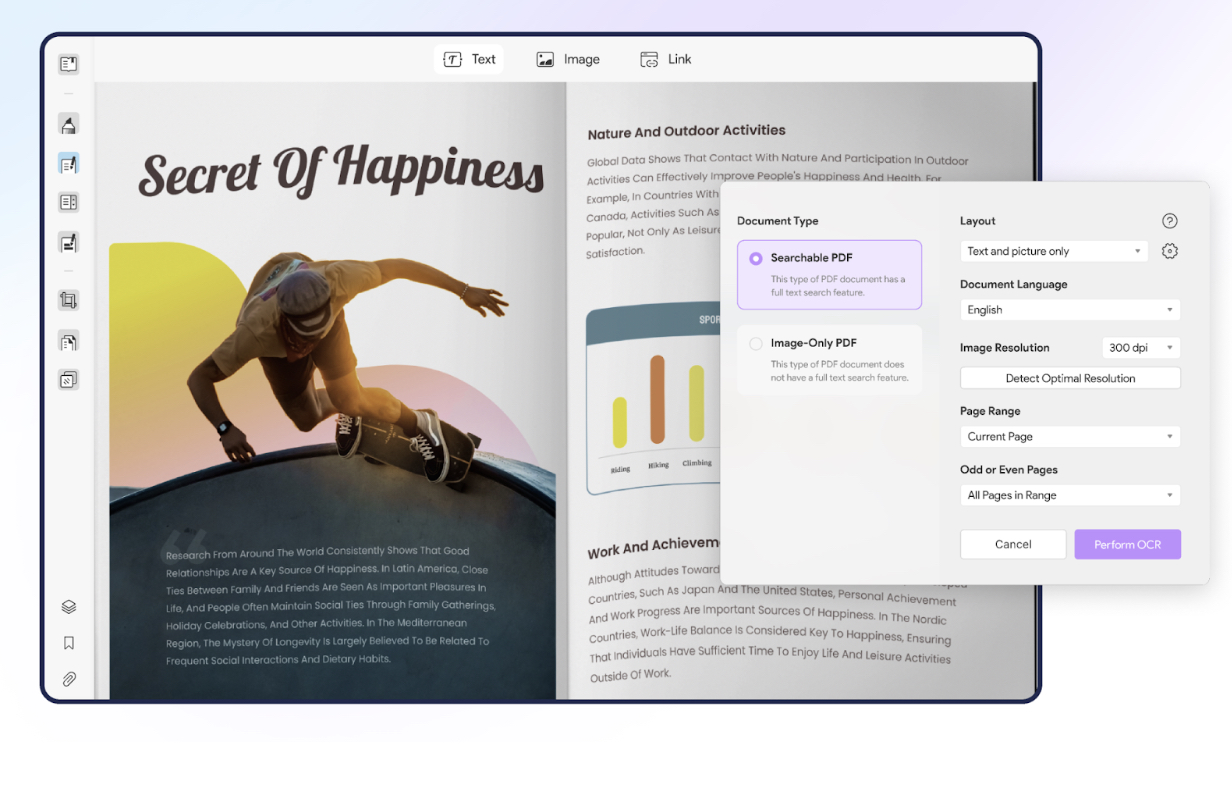 ocr software interface