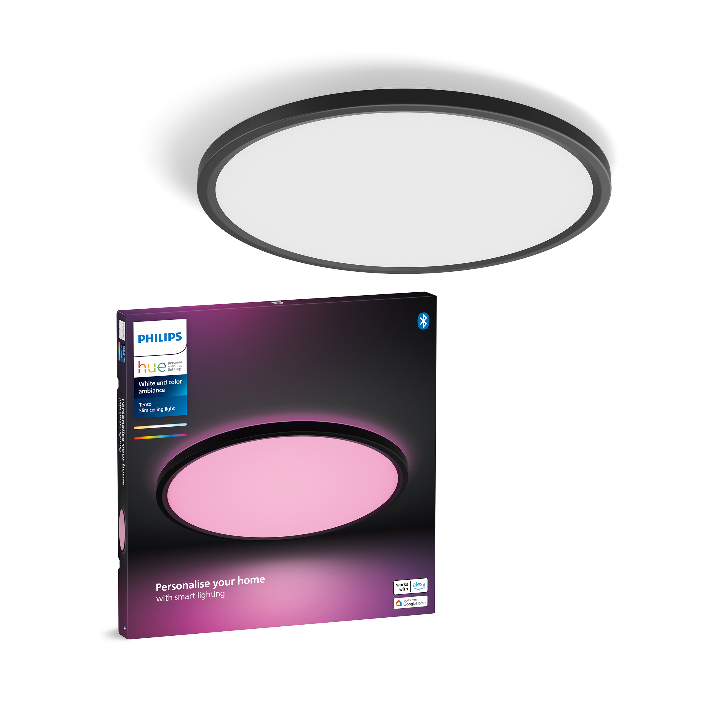 philips hue black pink ceiling light