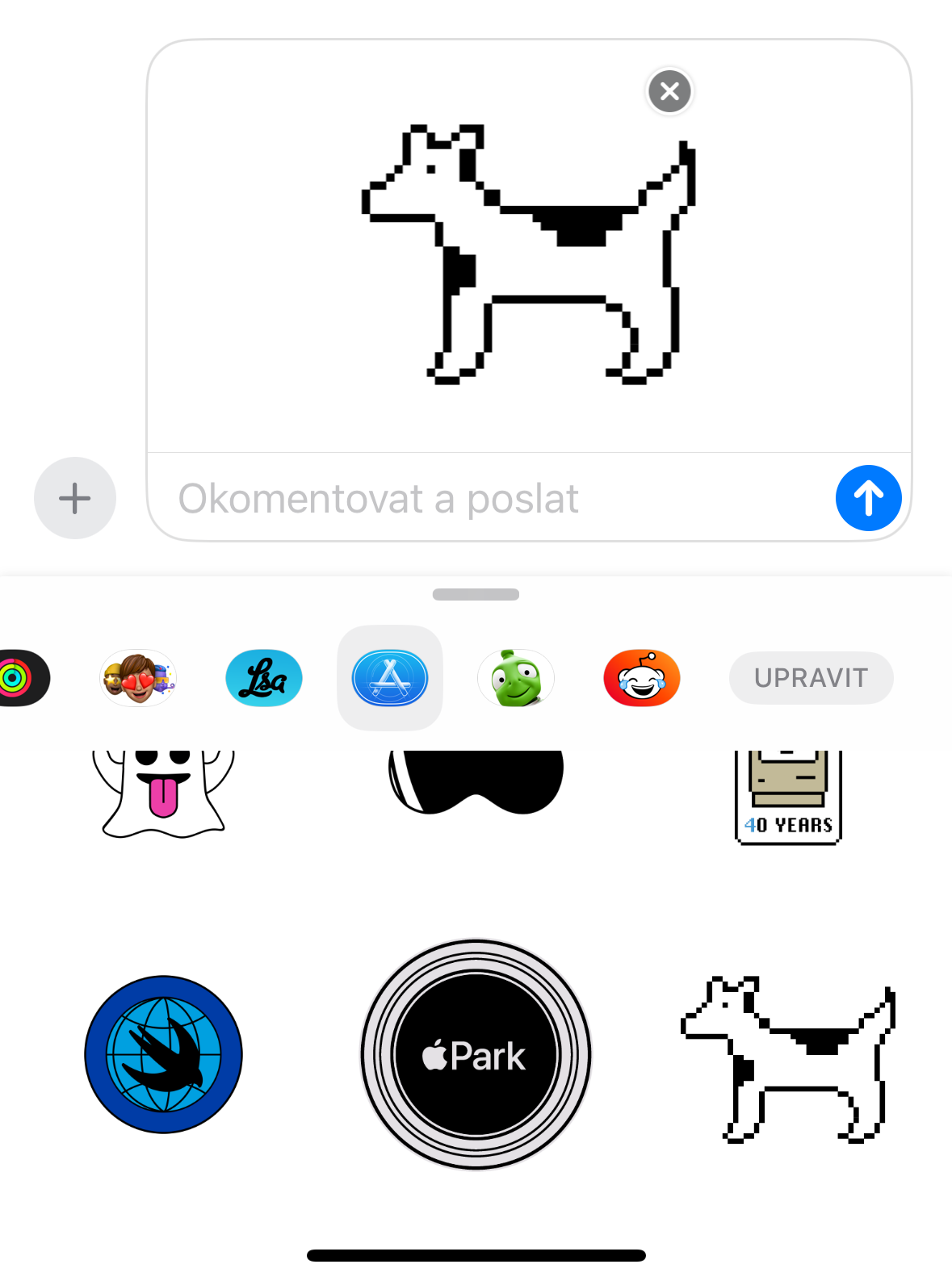 pixel art dog sticker selection