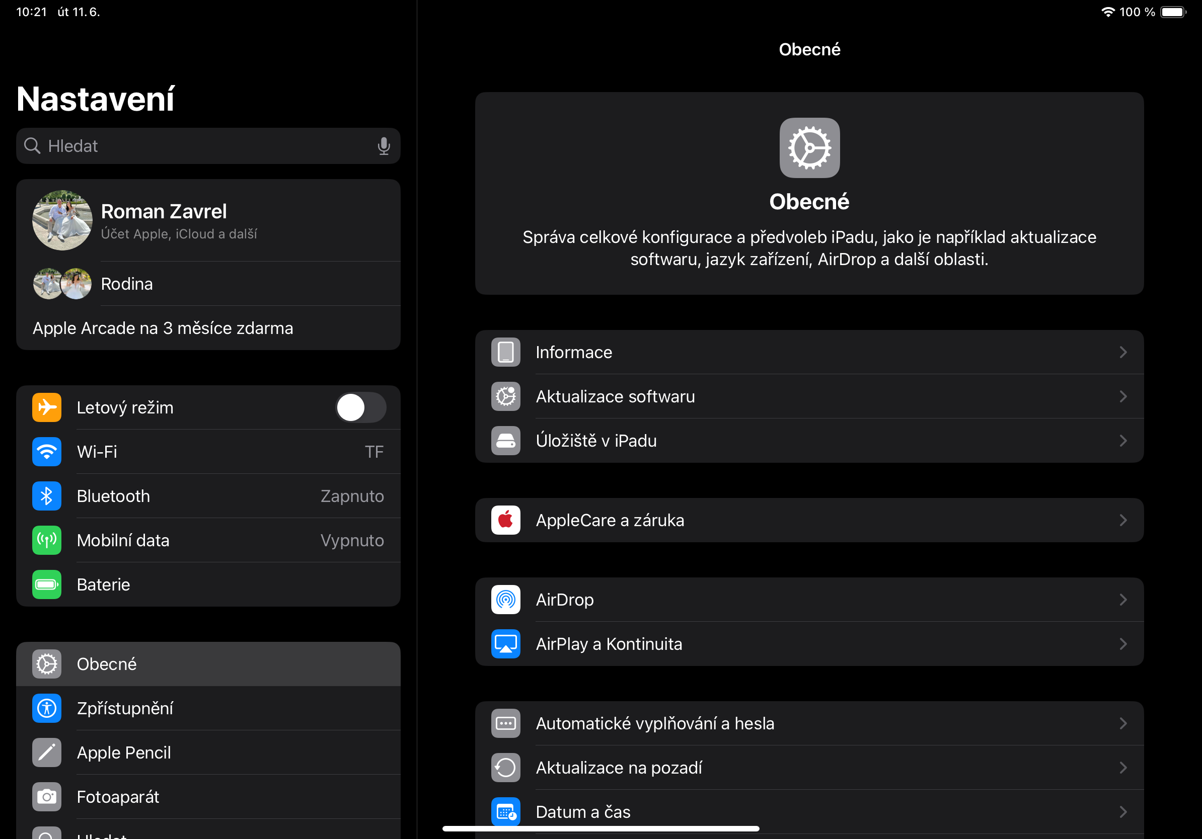 settings general overview