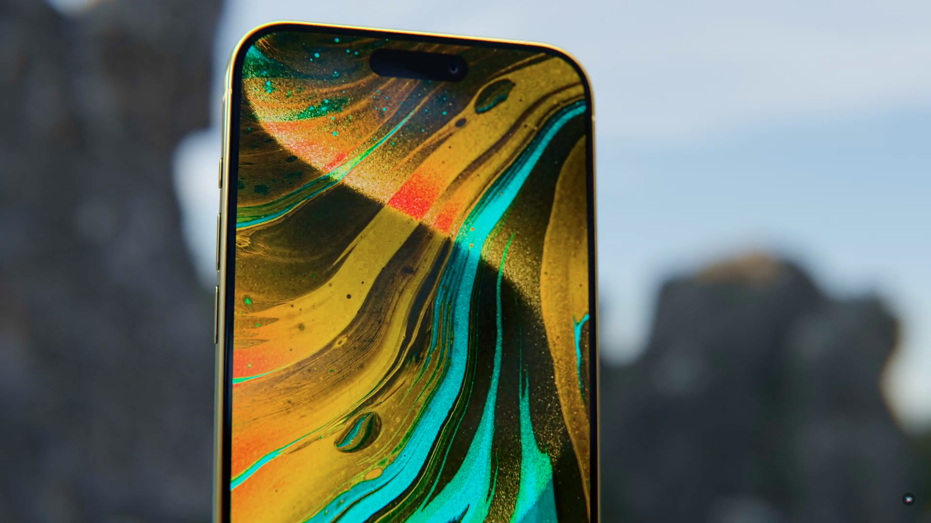 smartphone artistic screen closeup