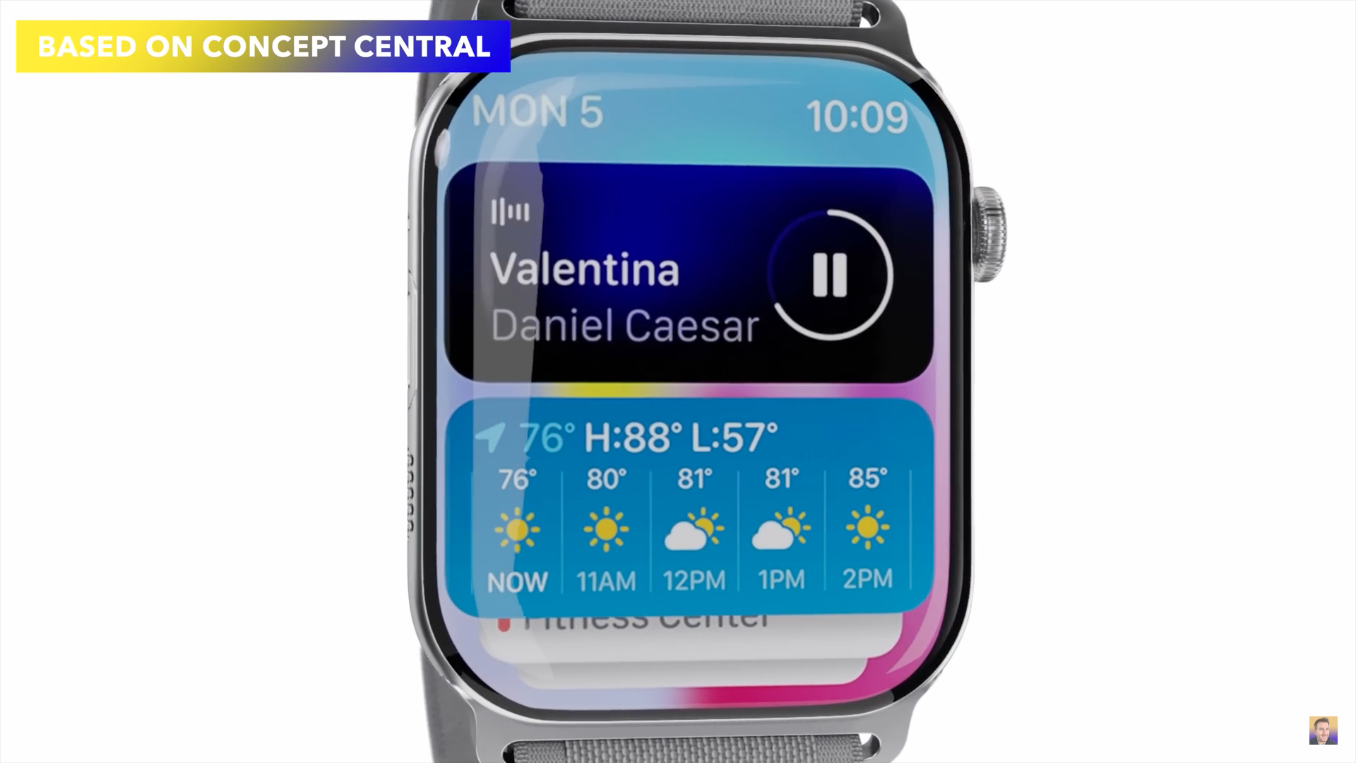 smartwatch concept weather display