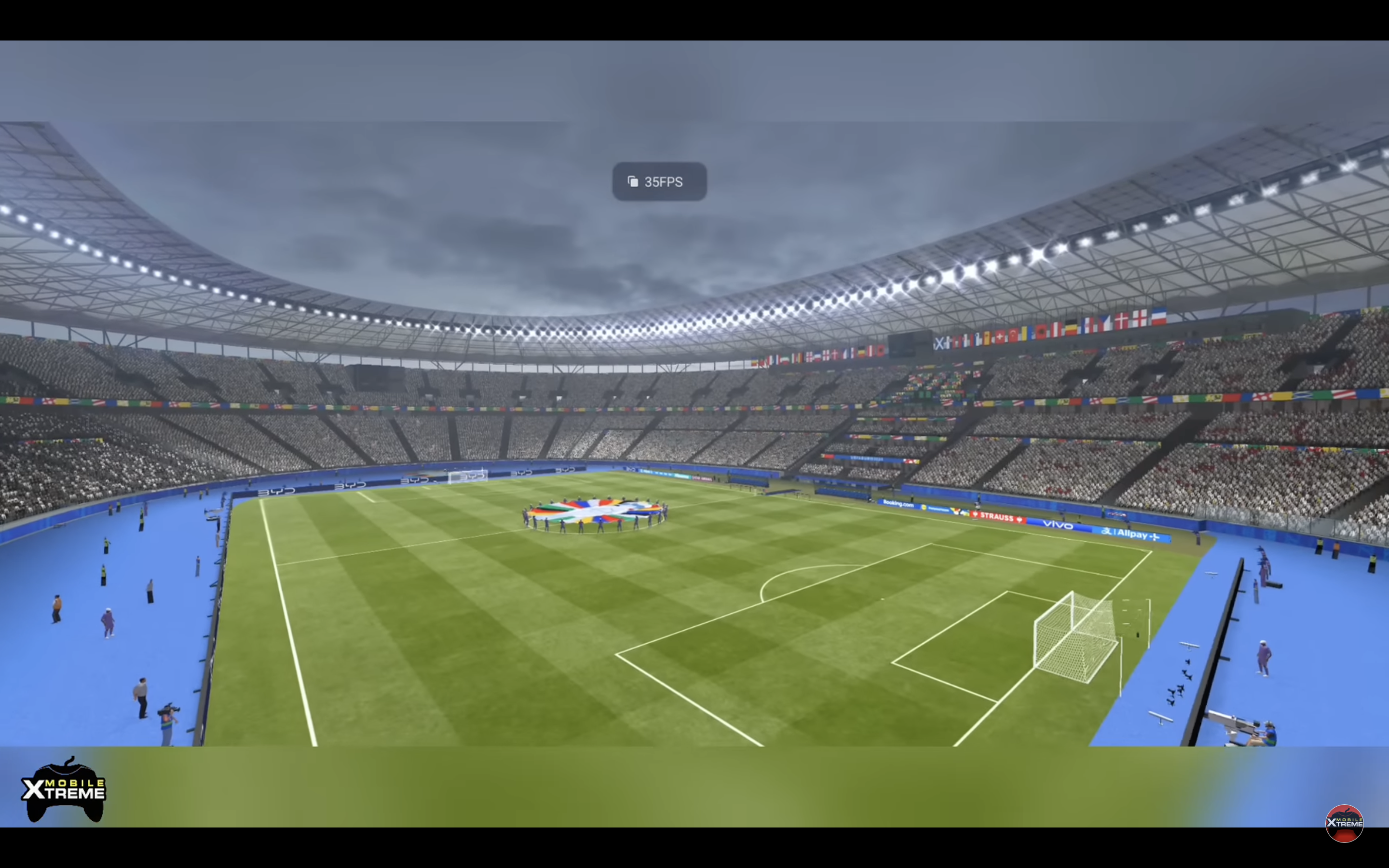 stadium soccer match view