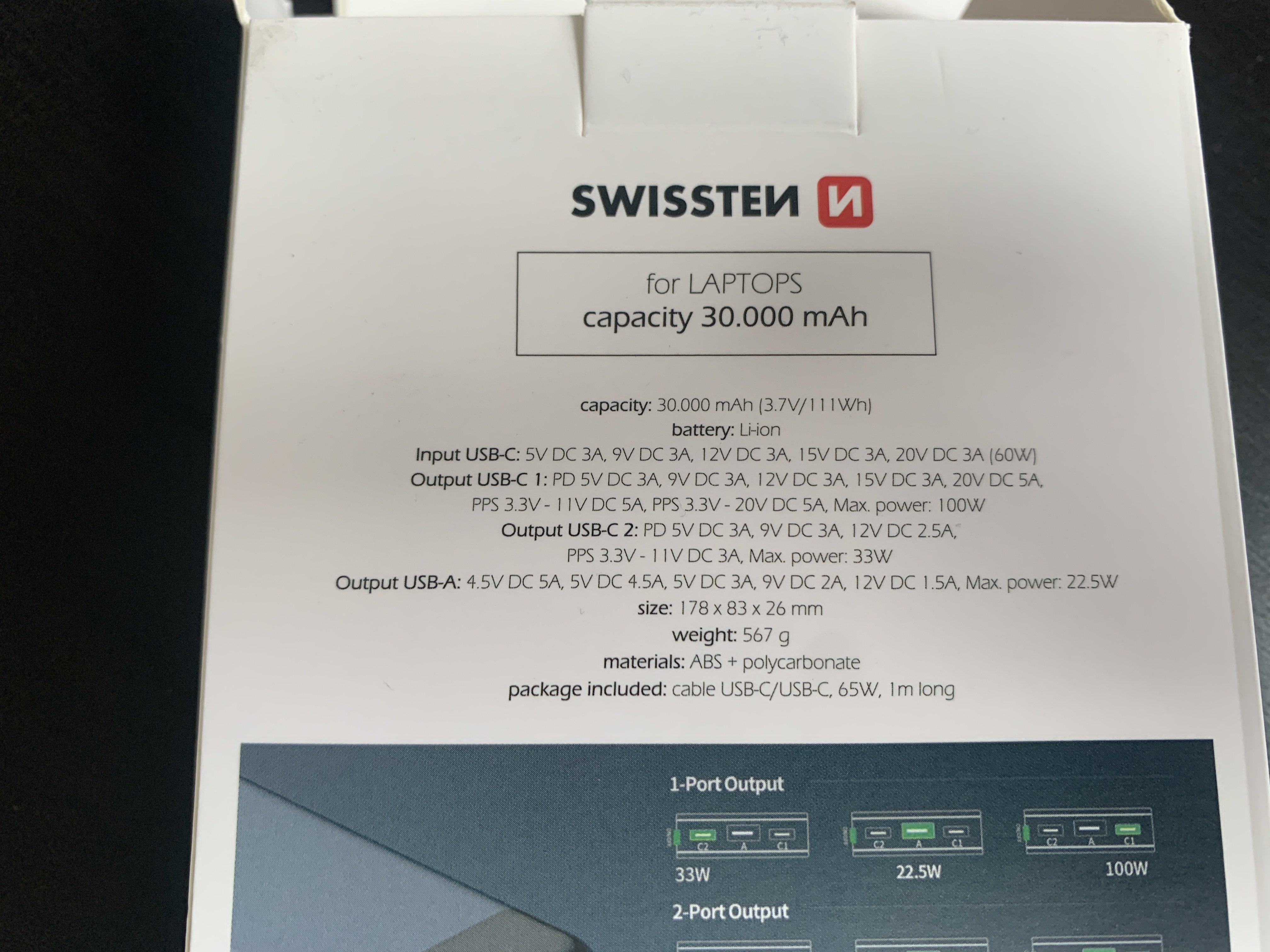 swissten power bank details