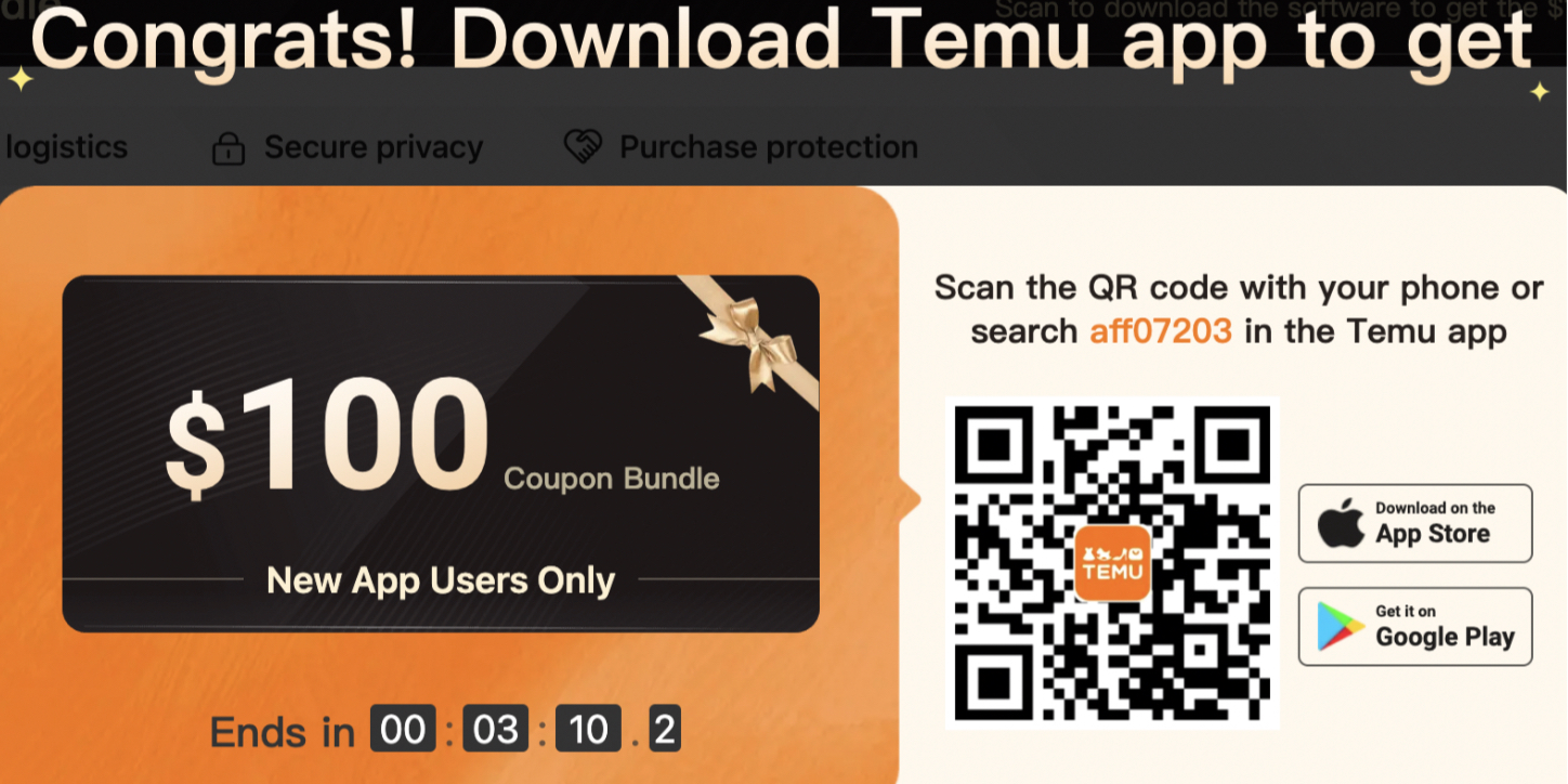 temu app promo qr code