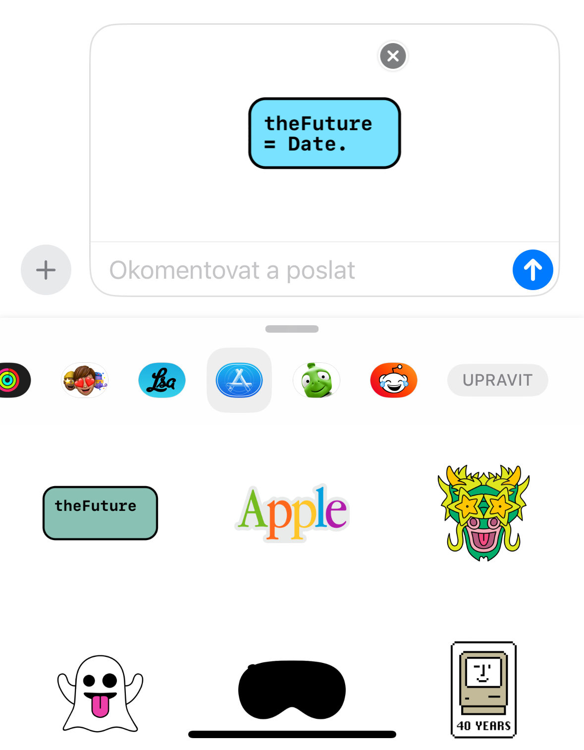 thefuture date sticker selection