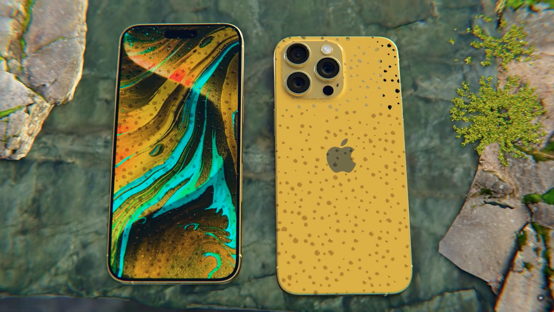 yellow smartphone artistic design