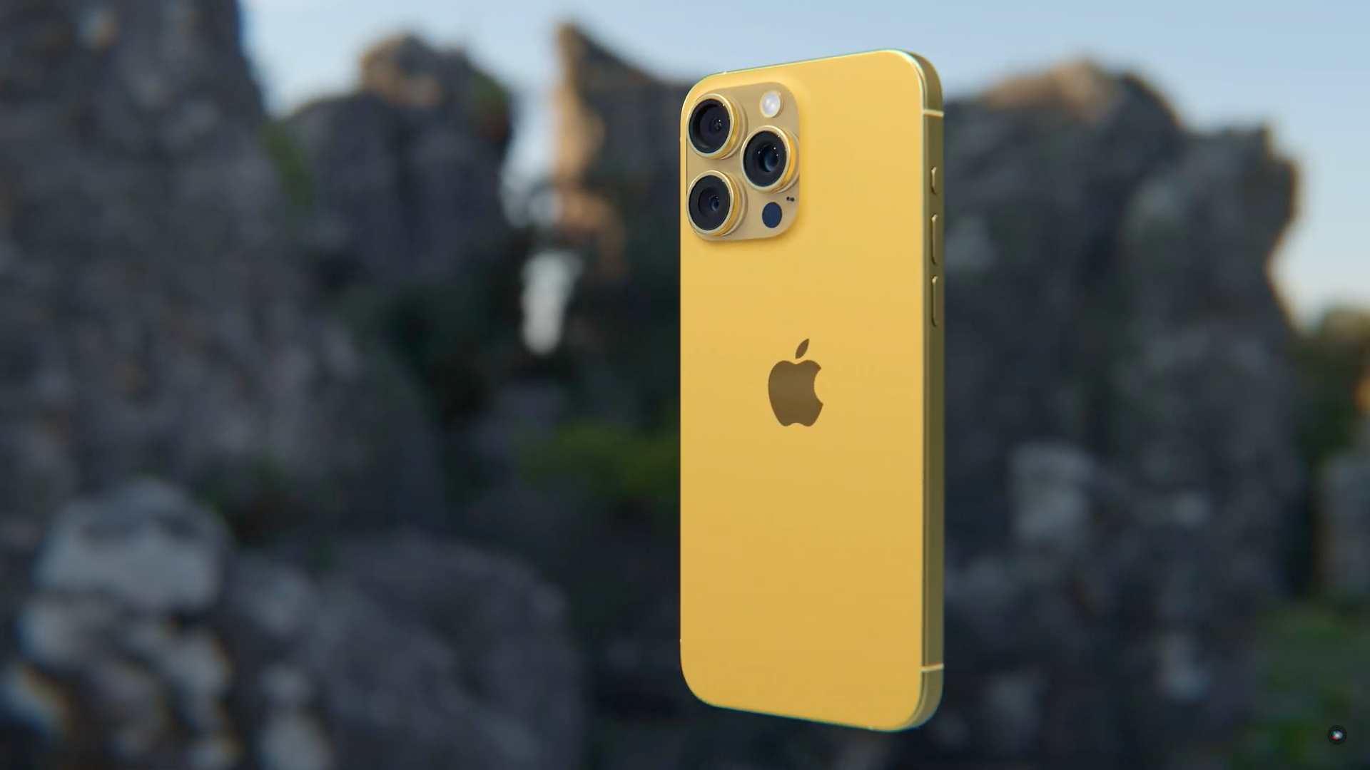 yellow smartphone outdoors