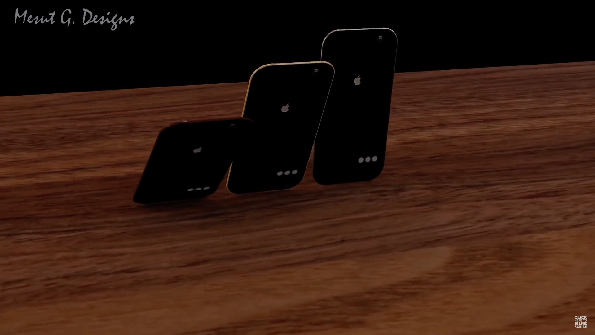 angled smartphones on wooden surface