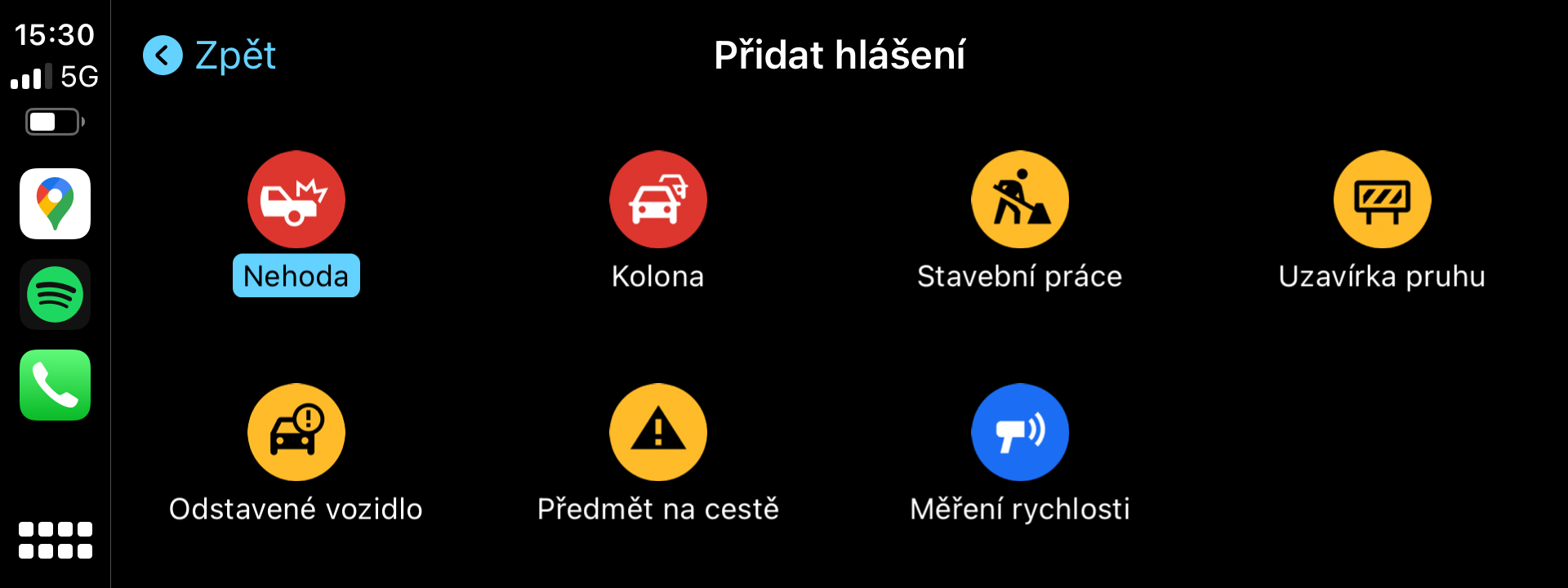 carplay traffic icons