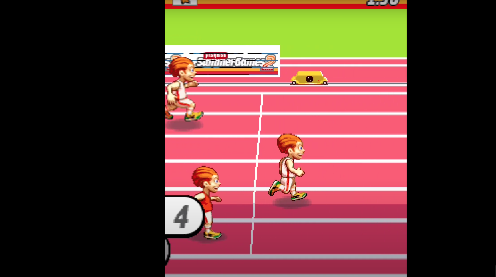 cartoon runners on track