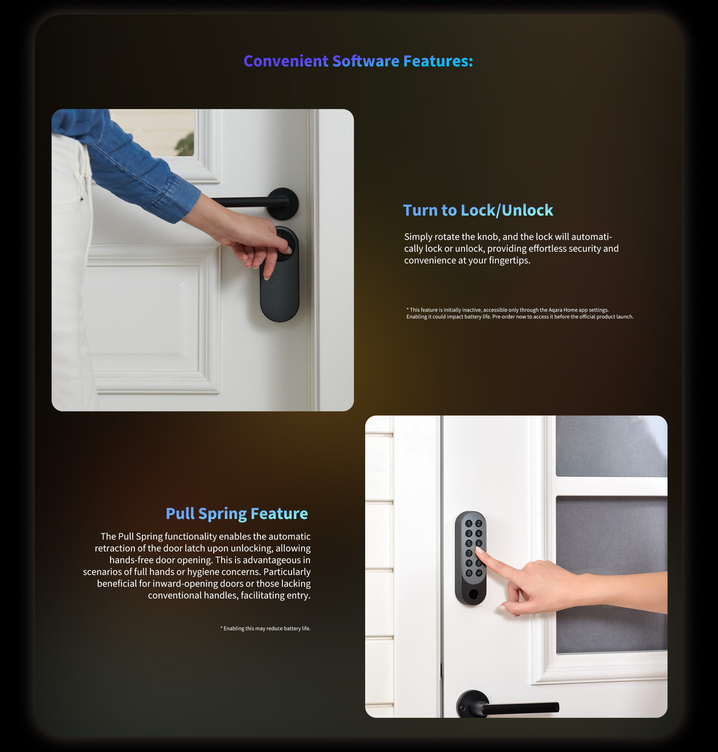 door lock features