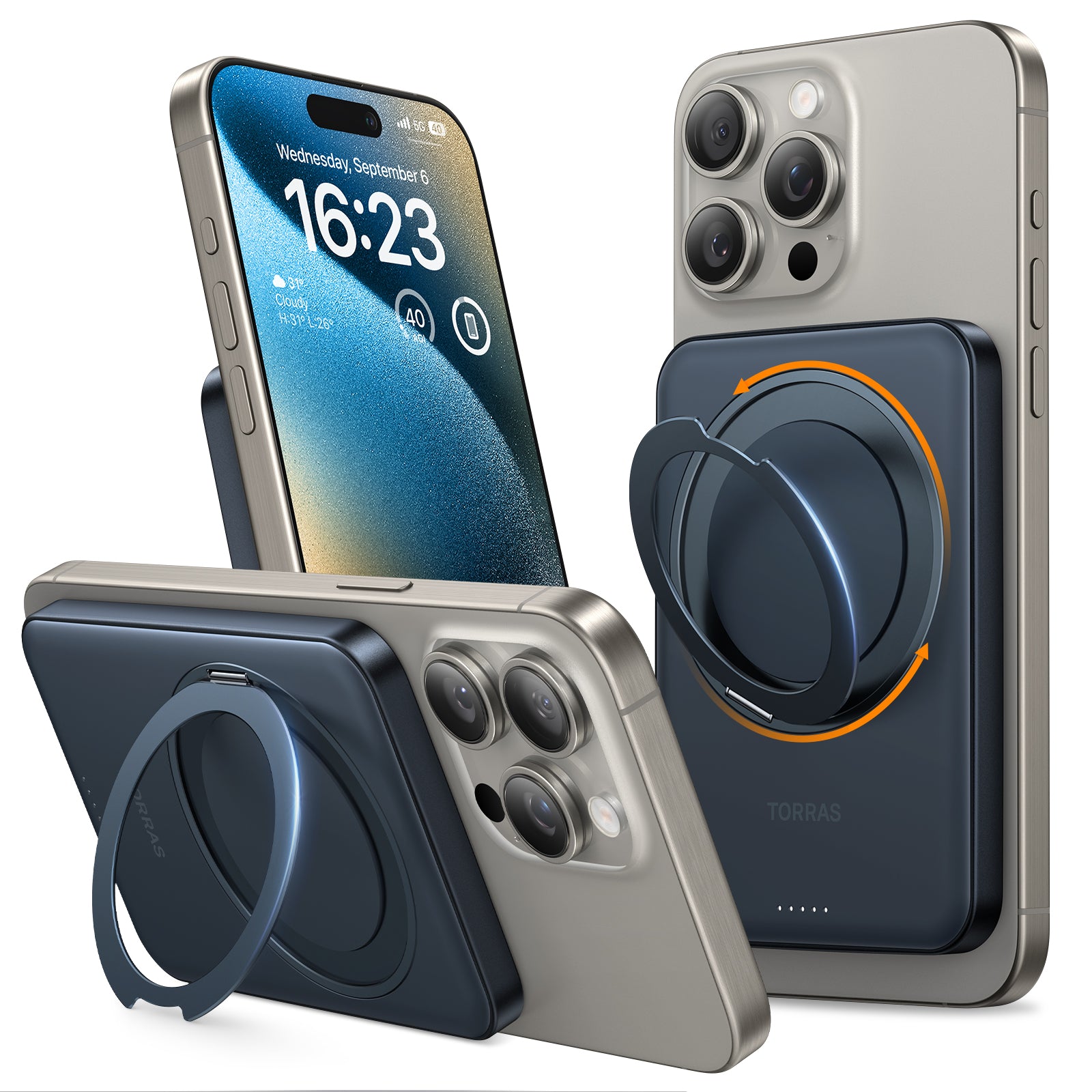 iphone with torras magnetic charger