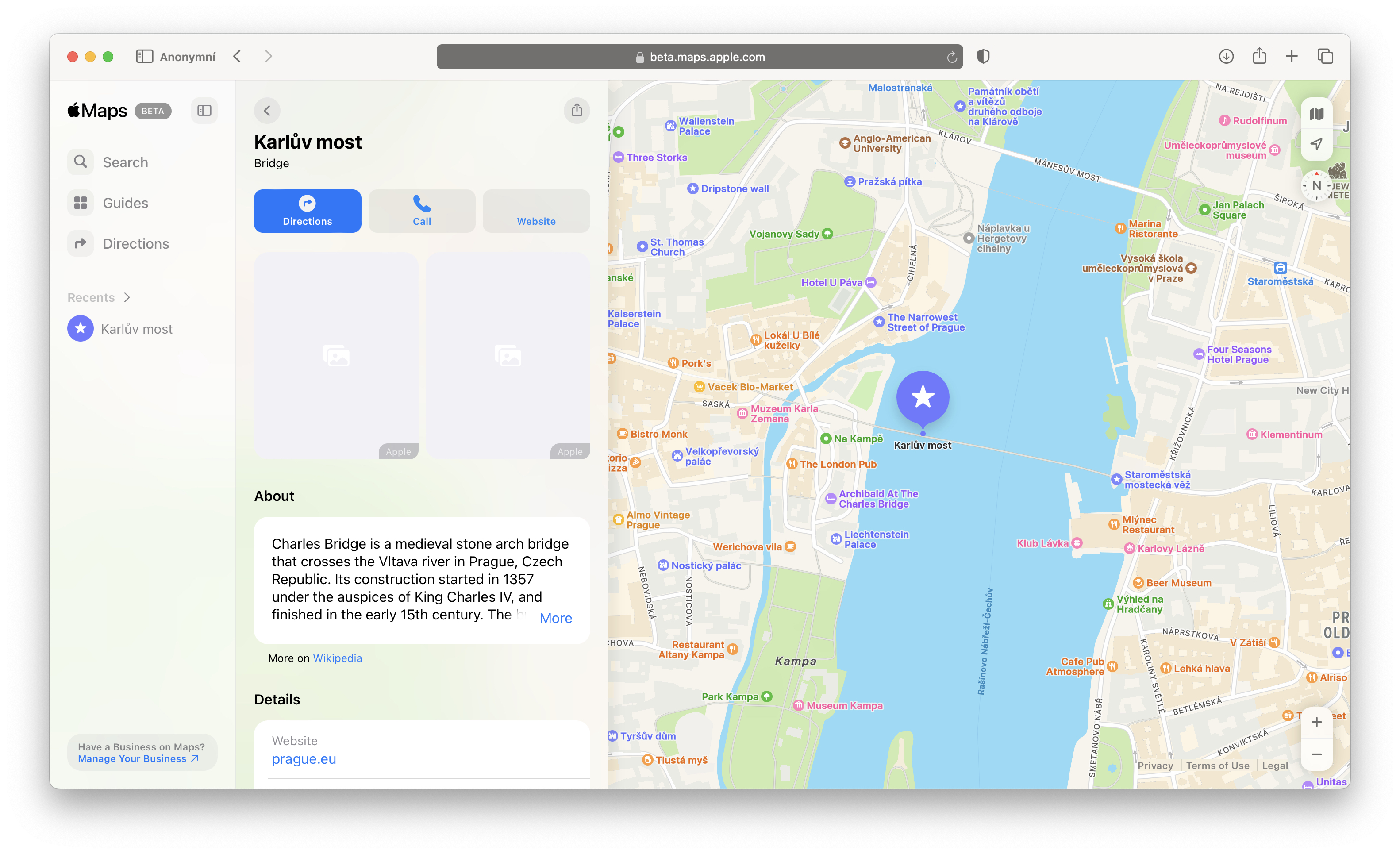 map location karluv most