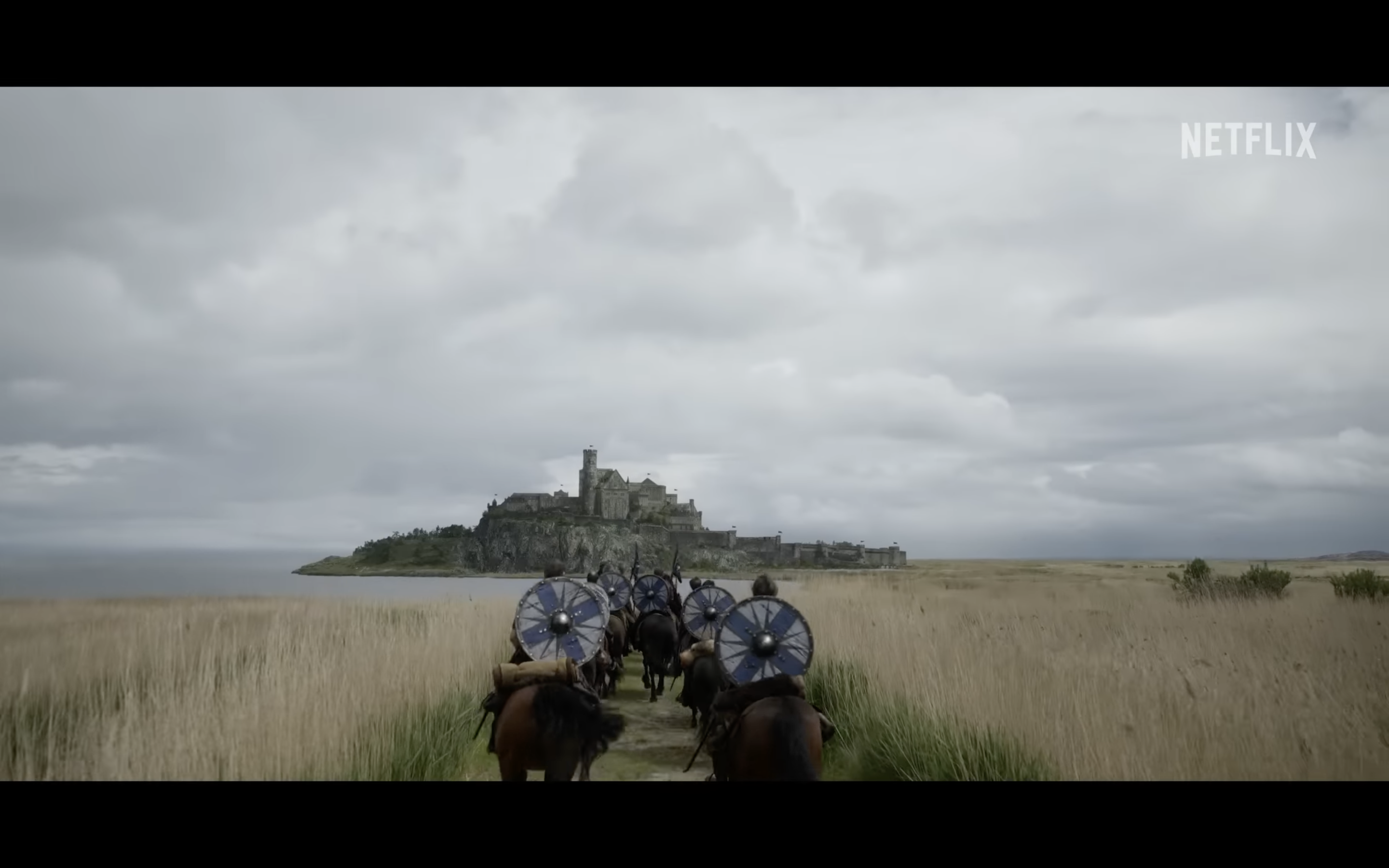 medieval castle horsemen
