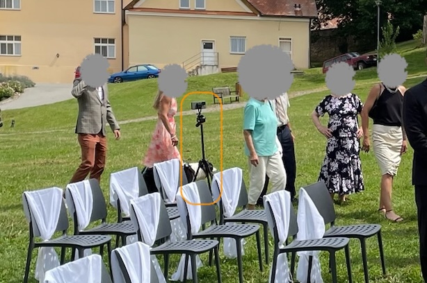 outdoor event setup with chairs