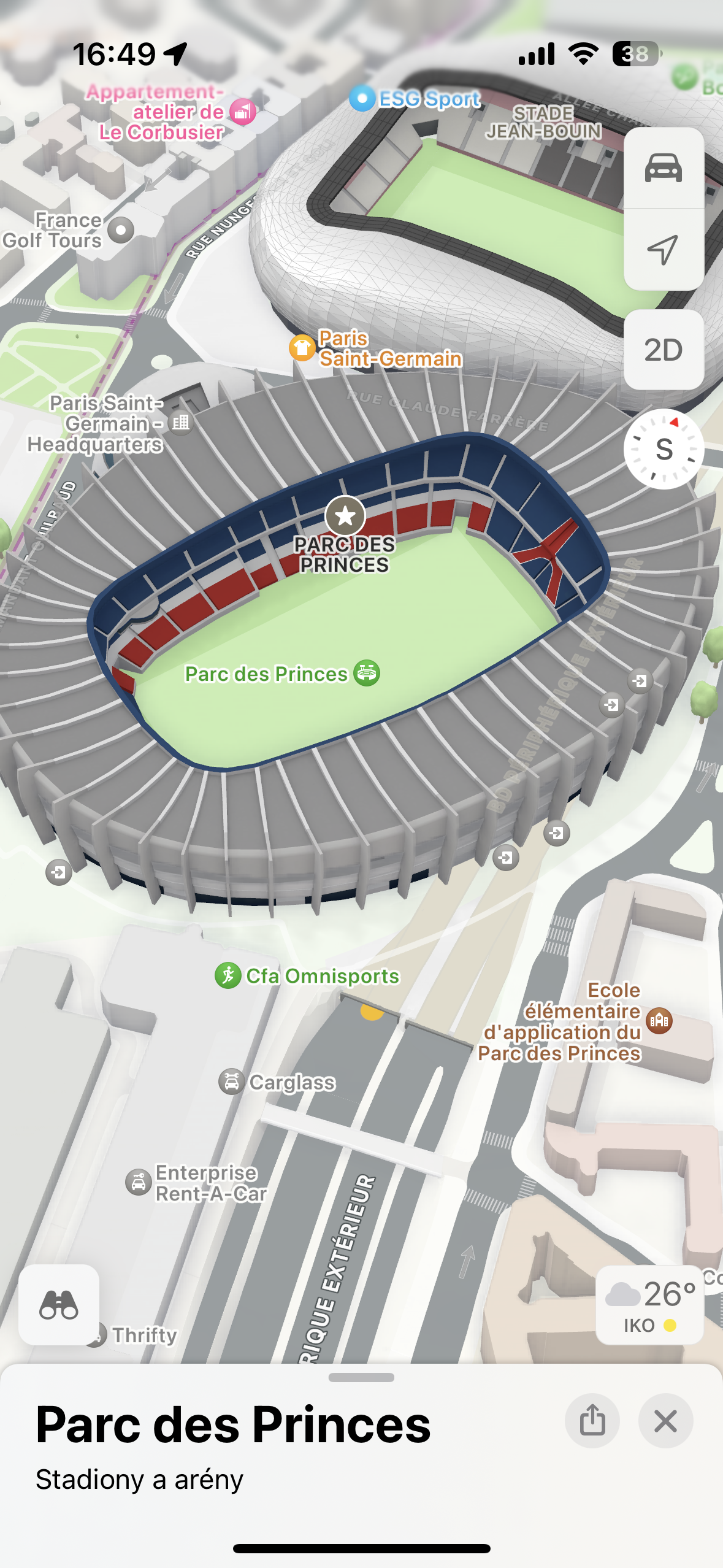 parc des princes stadium closeup