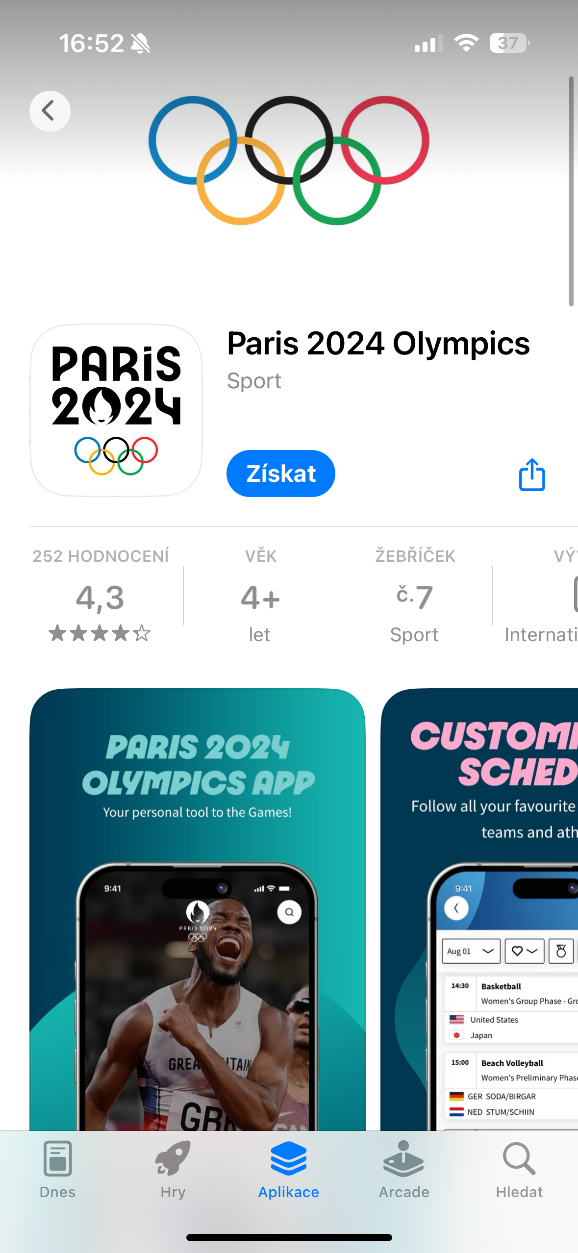 paris 2024 olympics app store