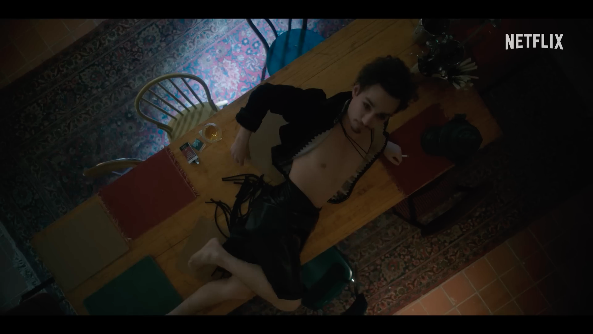 person lying on table