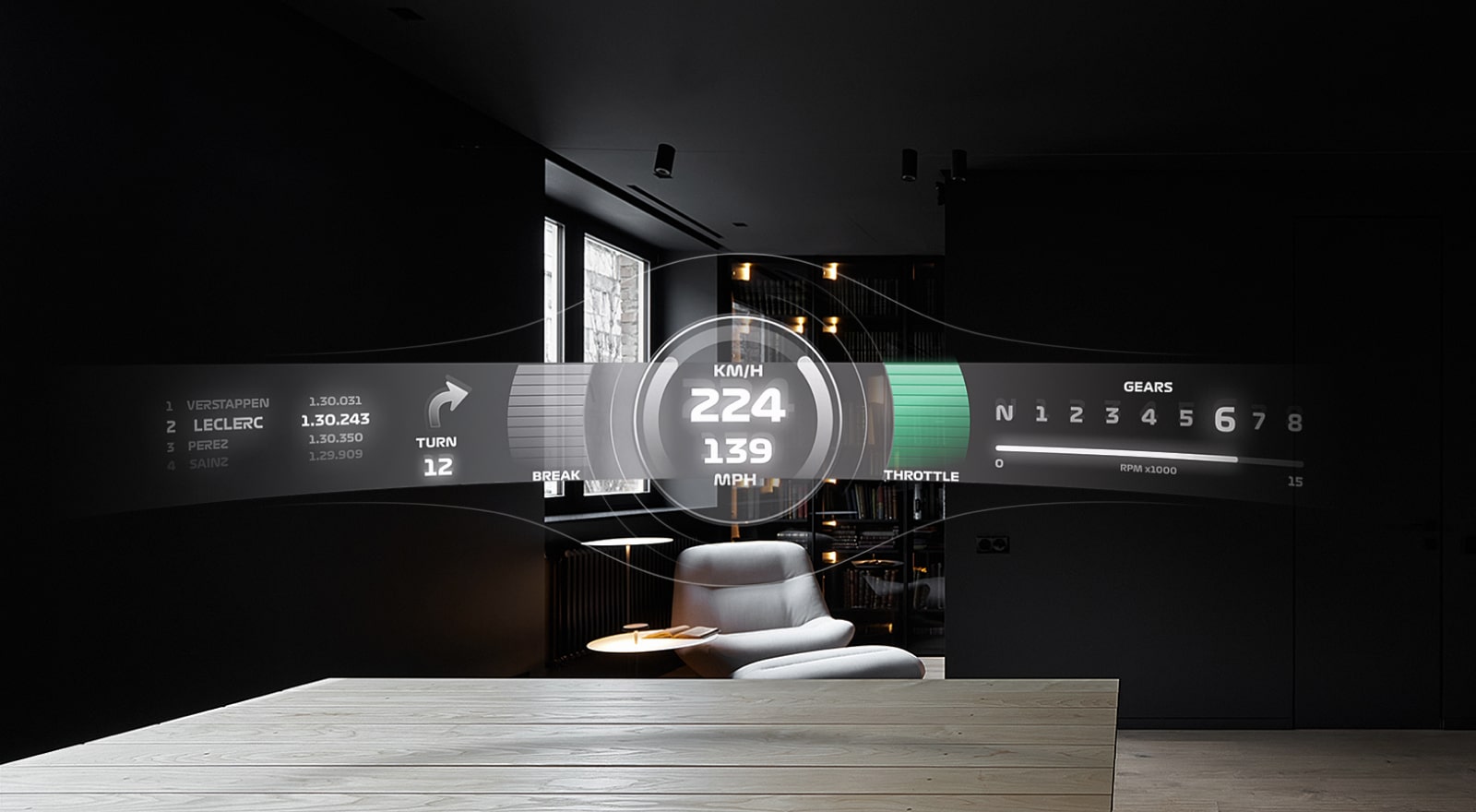 race dashboard display