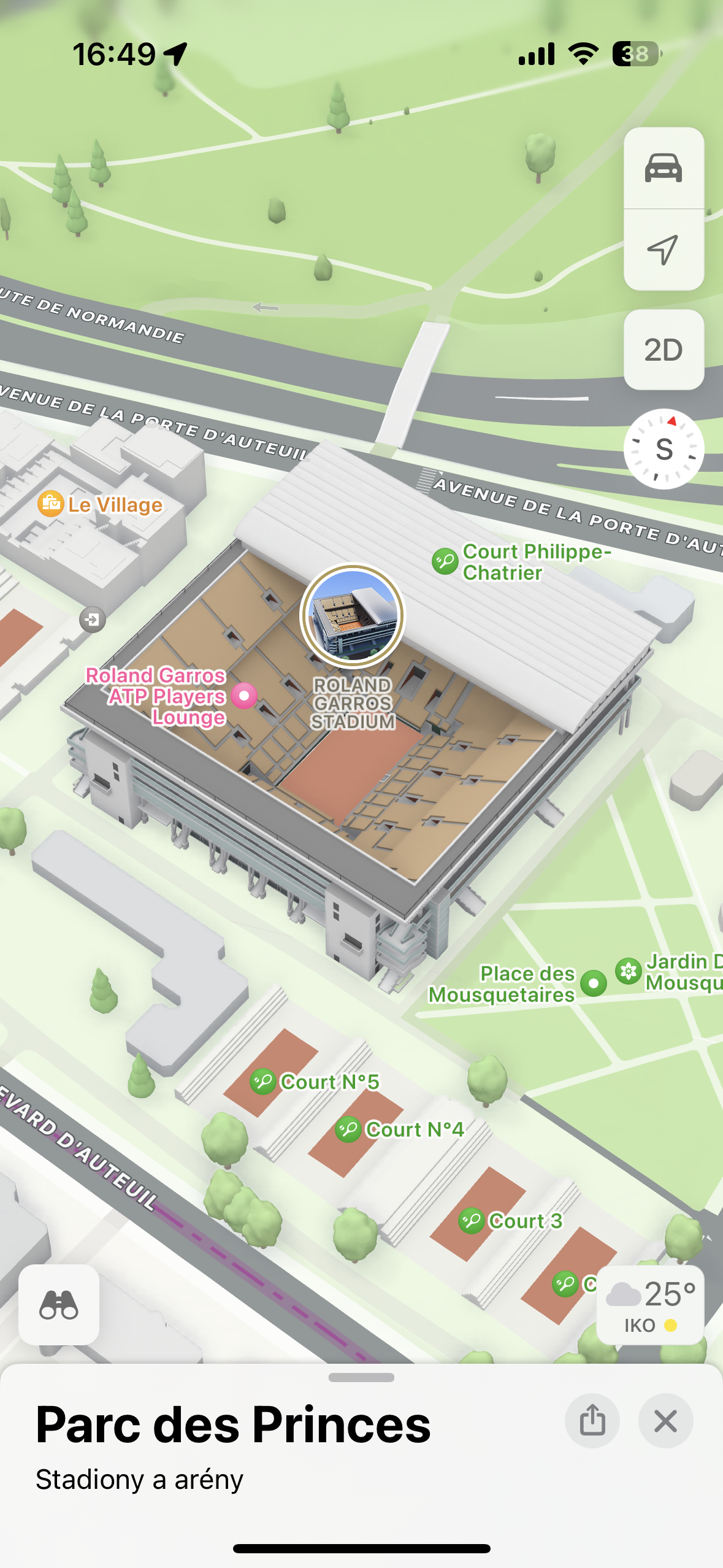 roland garros map view