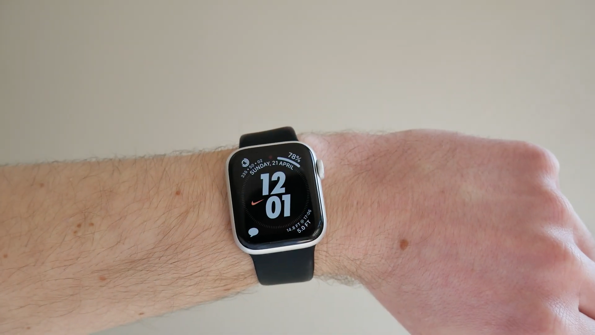 smartwatch on wrist