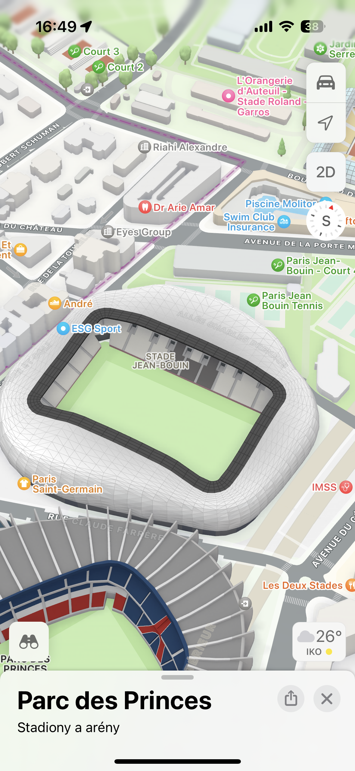 stadium jean bouin map view