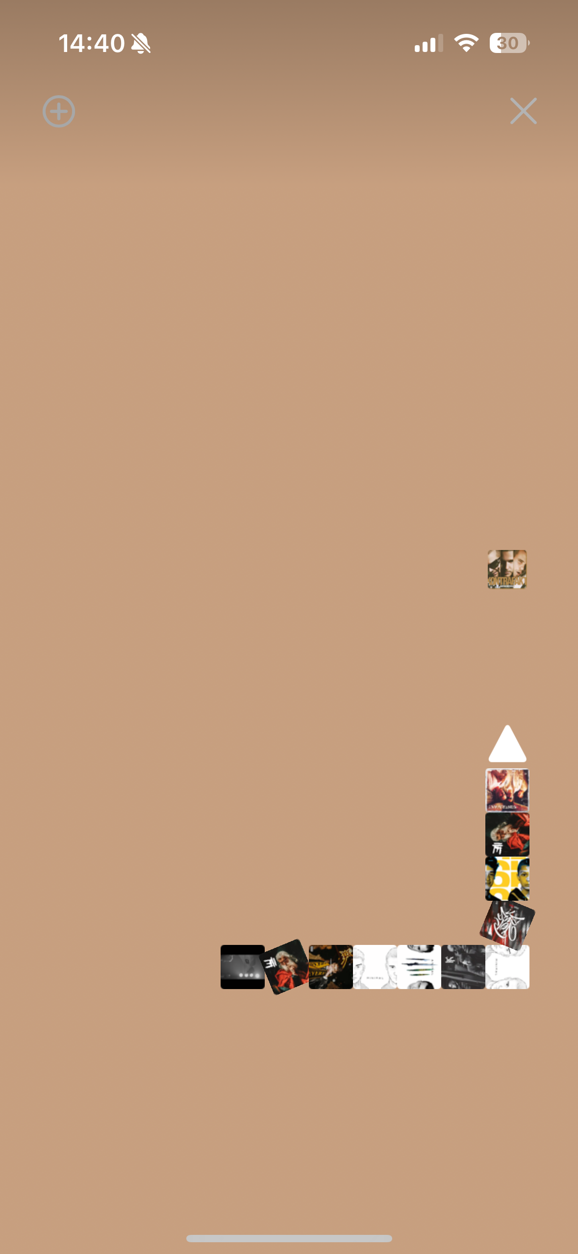 vertical art collage on beige background