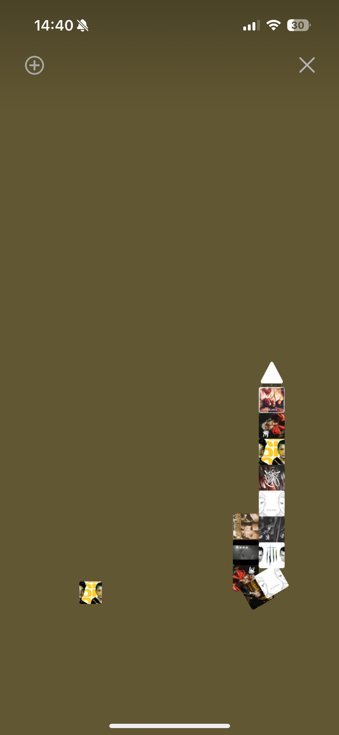 vertical art collage on olive background