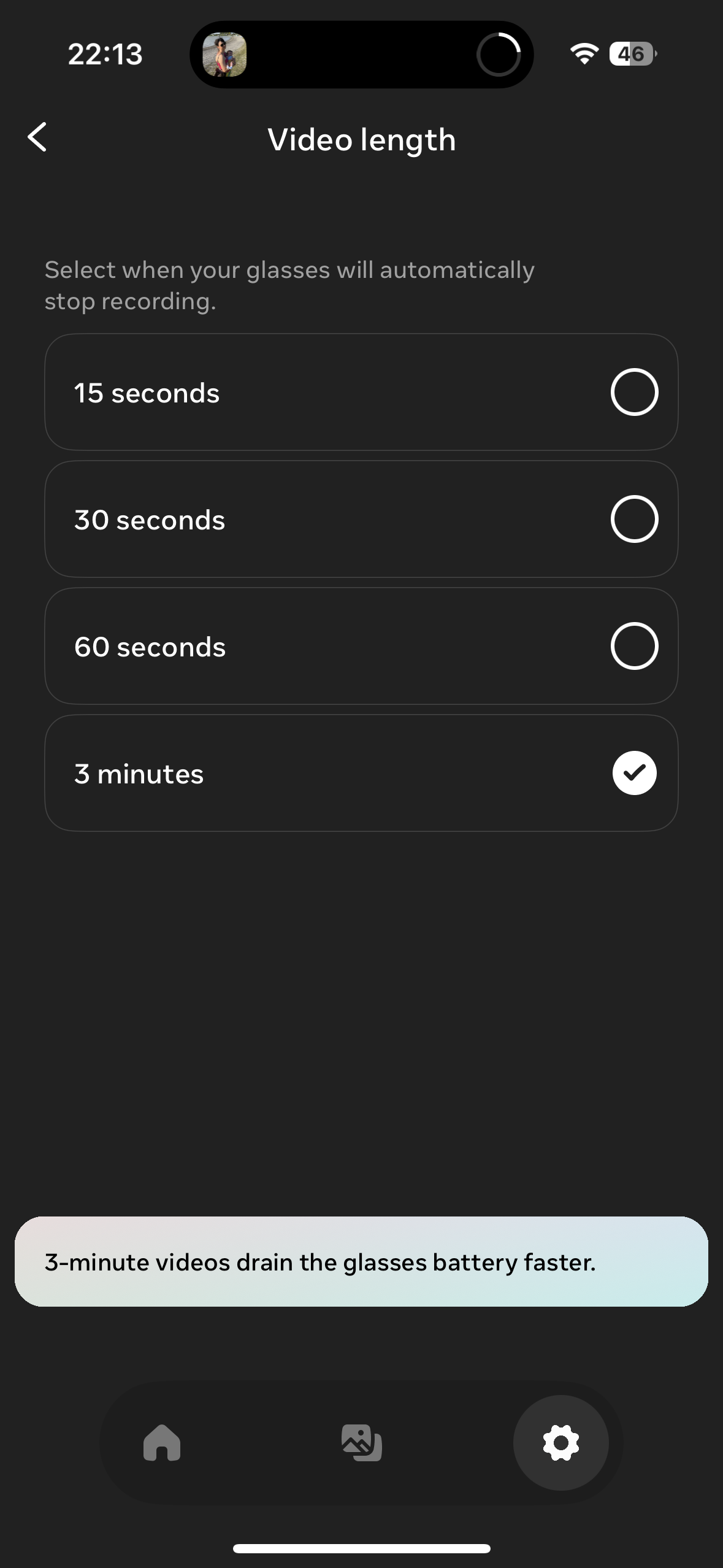 video length settings