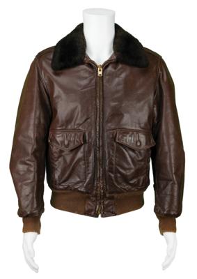 brown leather jacket