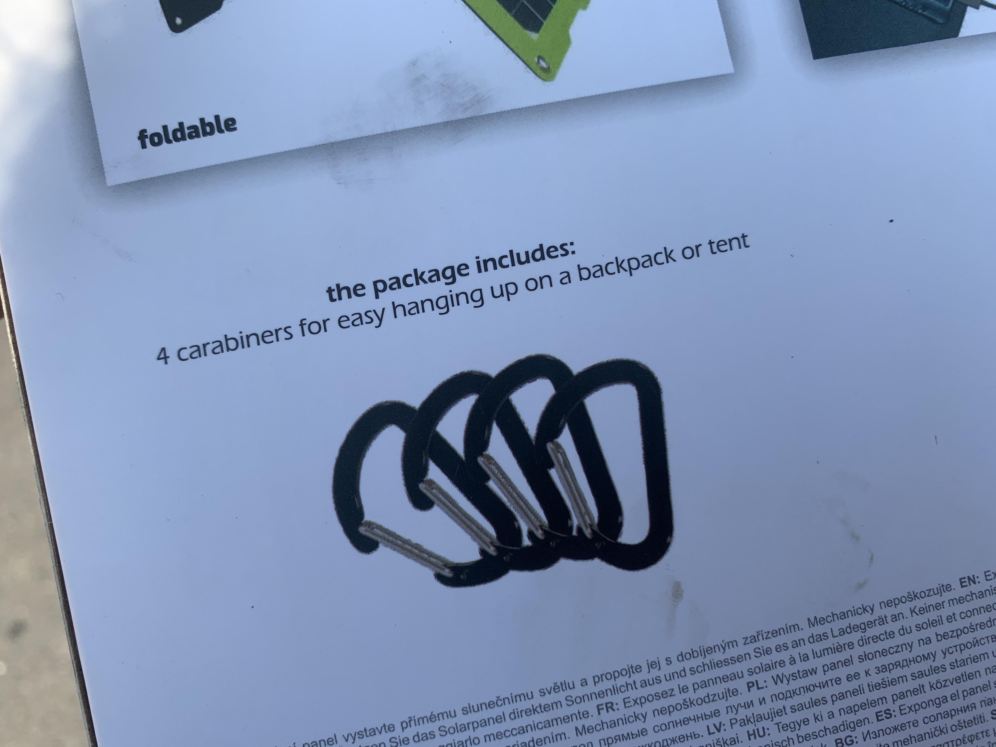 carabiners package includes