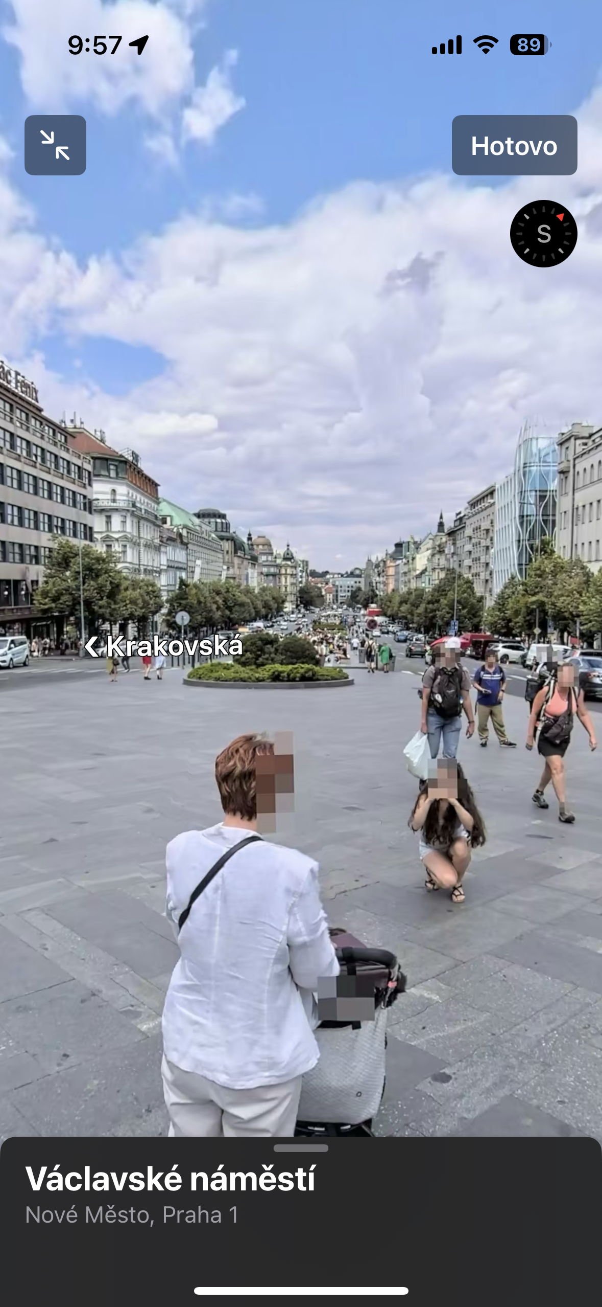 city square with people