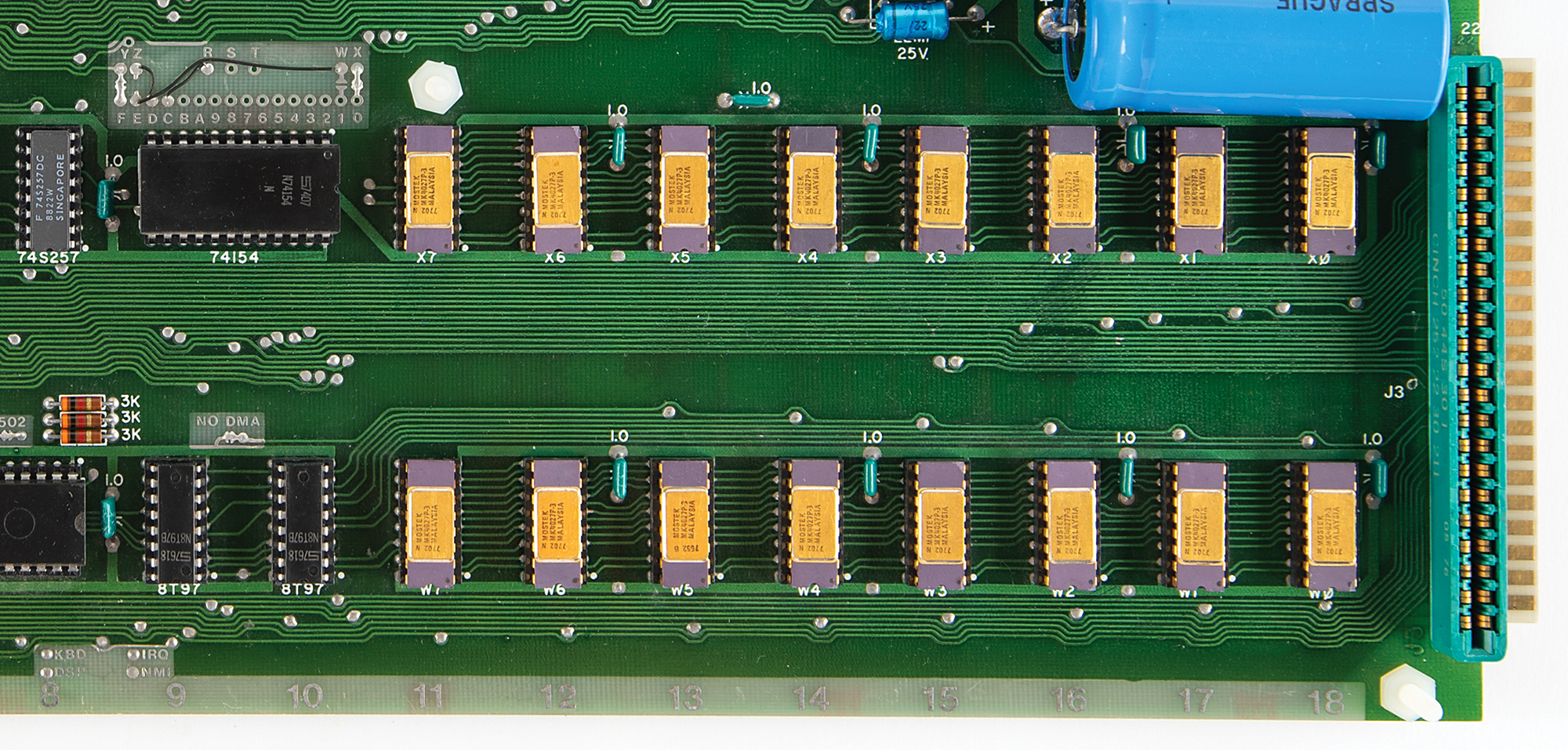 detail of circuit board layout