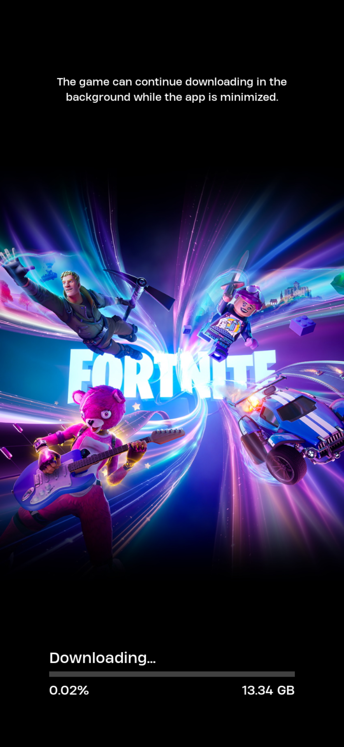 epic games fortnite download progress