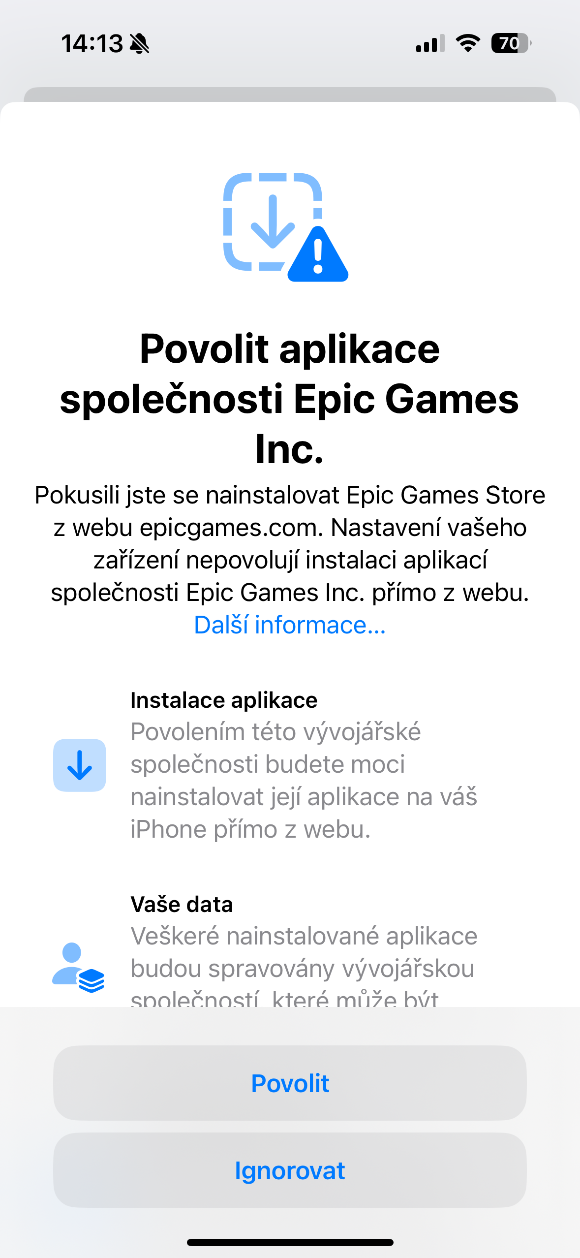 epic games store installation allow